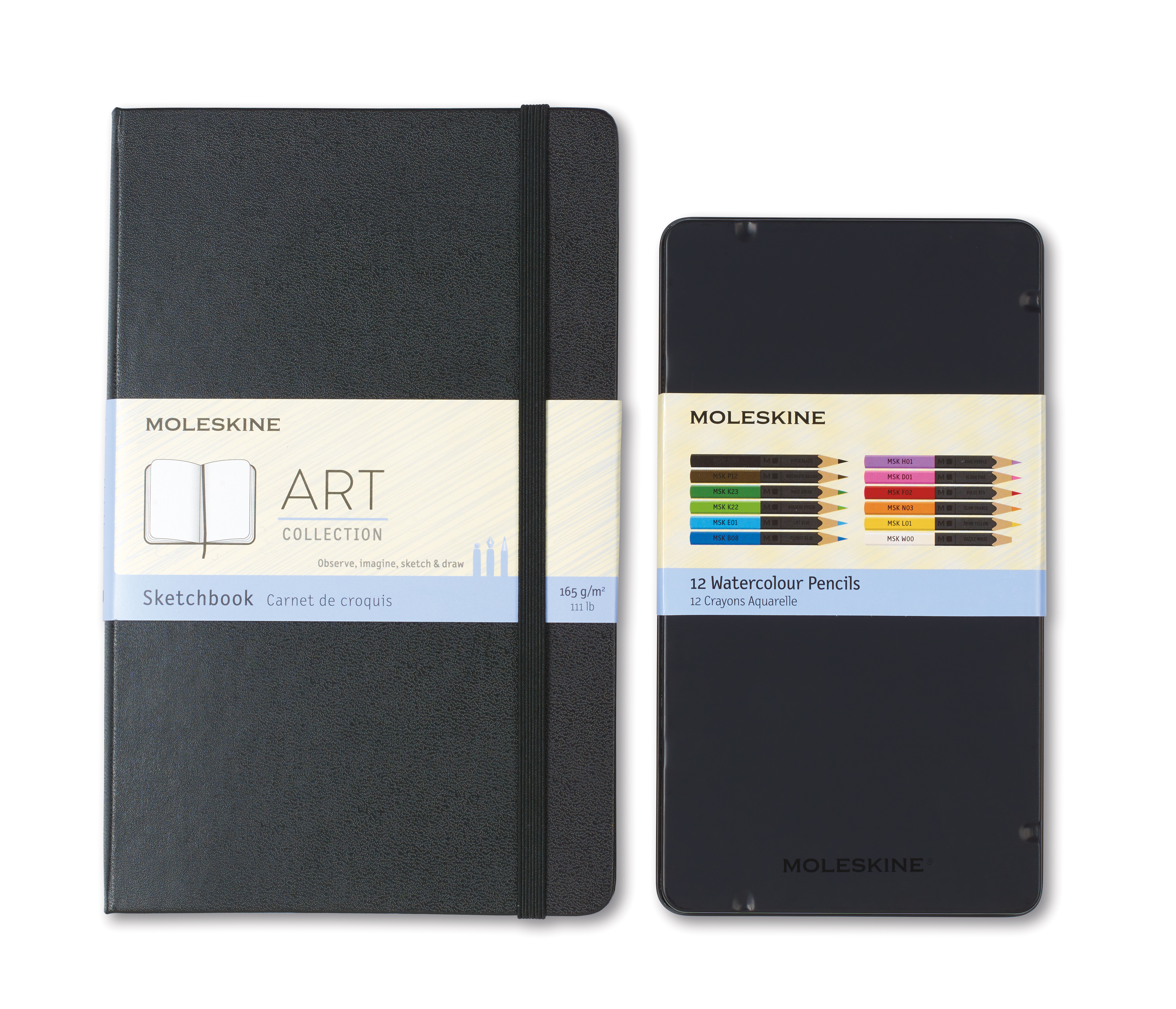 Moleskine® Coloring Kit - Sketchbook and Watercolor Pencils