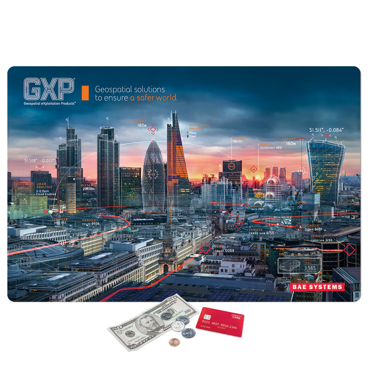 Origin'L Fabric Heavy Duty Fabric Counter Mat-12"x18"x1/4"