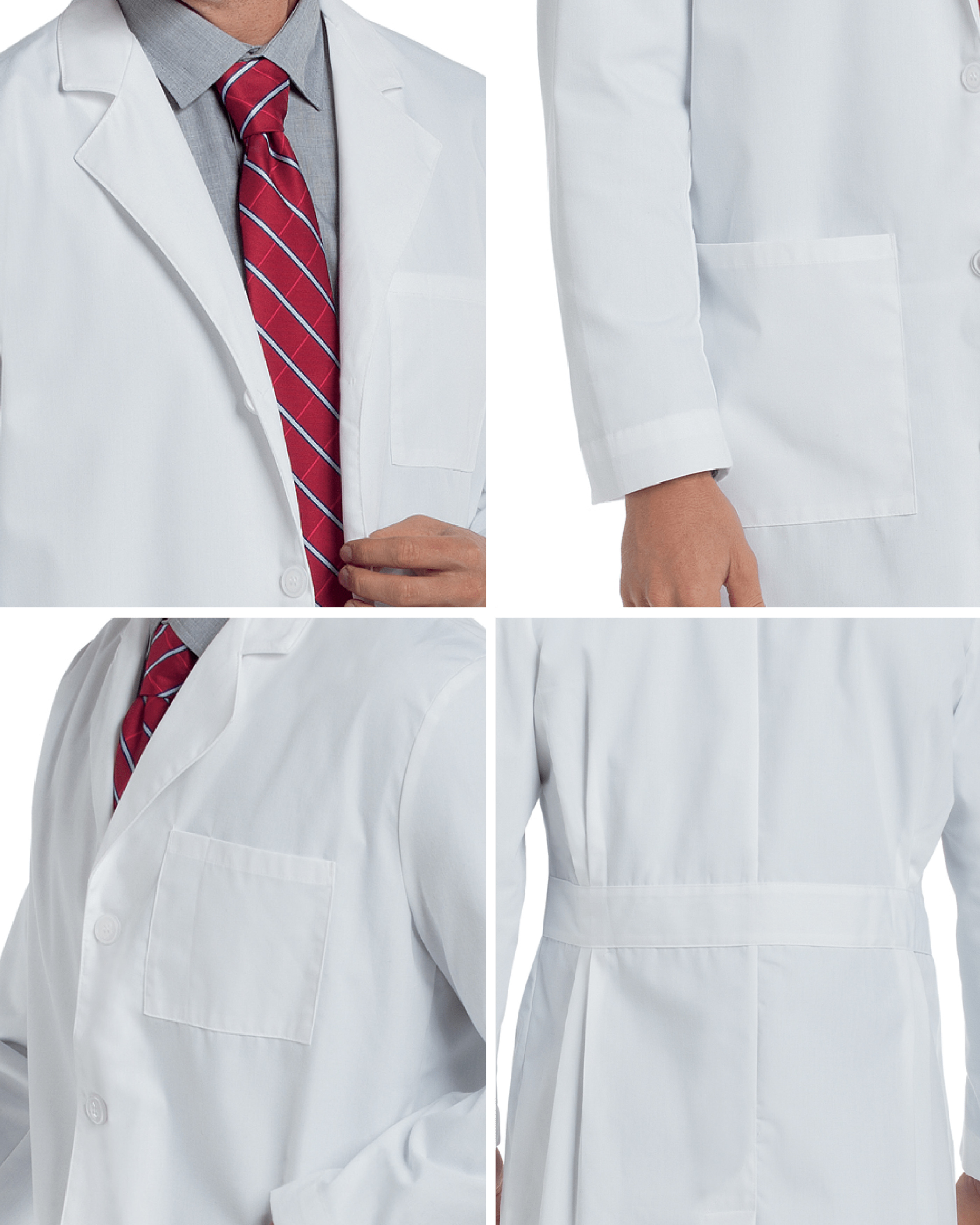 Landau - Essential Lab Coats - Men's Three-Pocket 35.5" Mid-Length Lab Coat 5
