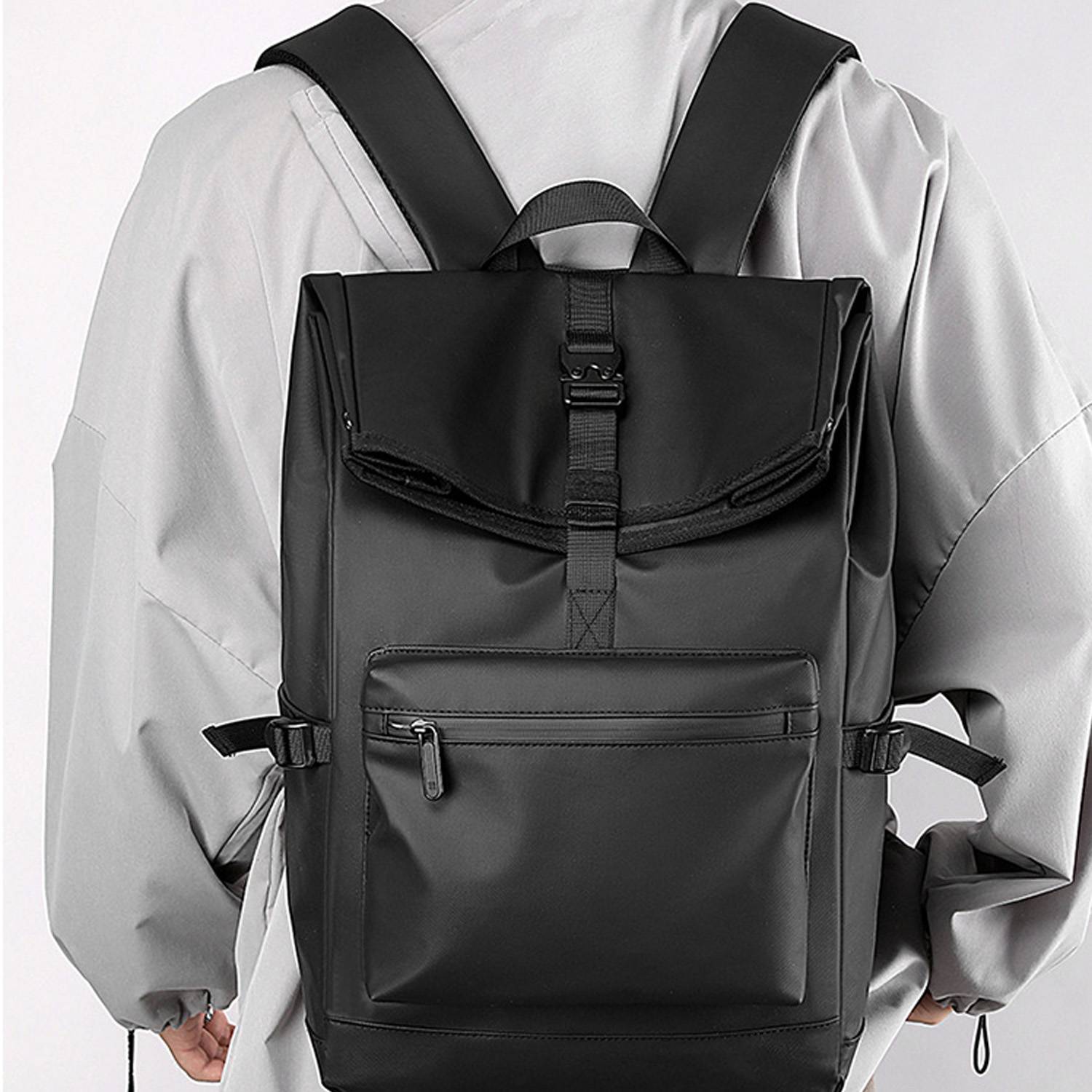 PU Leather Large Capacity Computer Backpack 6