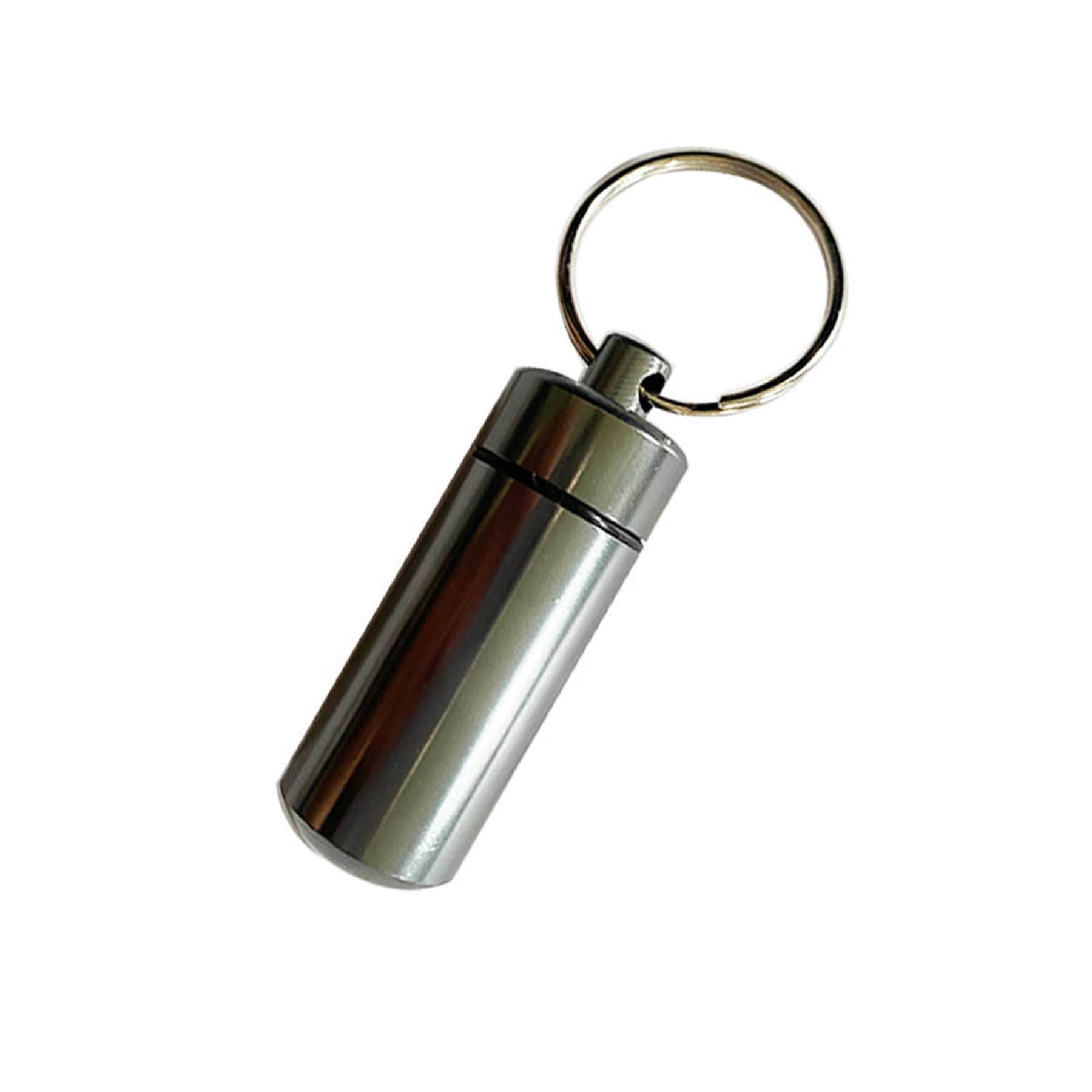 Waterproof Aluminum Pill Box Case With Keychain 14