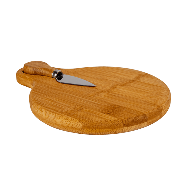 Small Bamboo Cutting Board with Cheese Knife 13