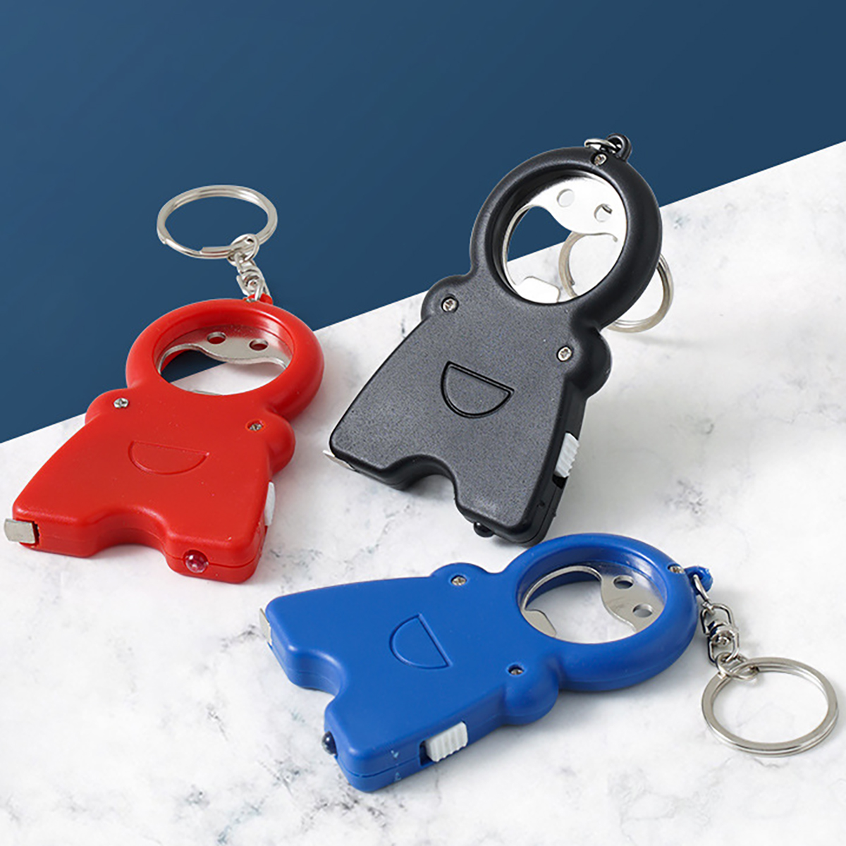 LED Keychain Bottle Opener with Fun Character Design 5