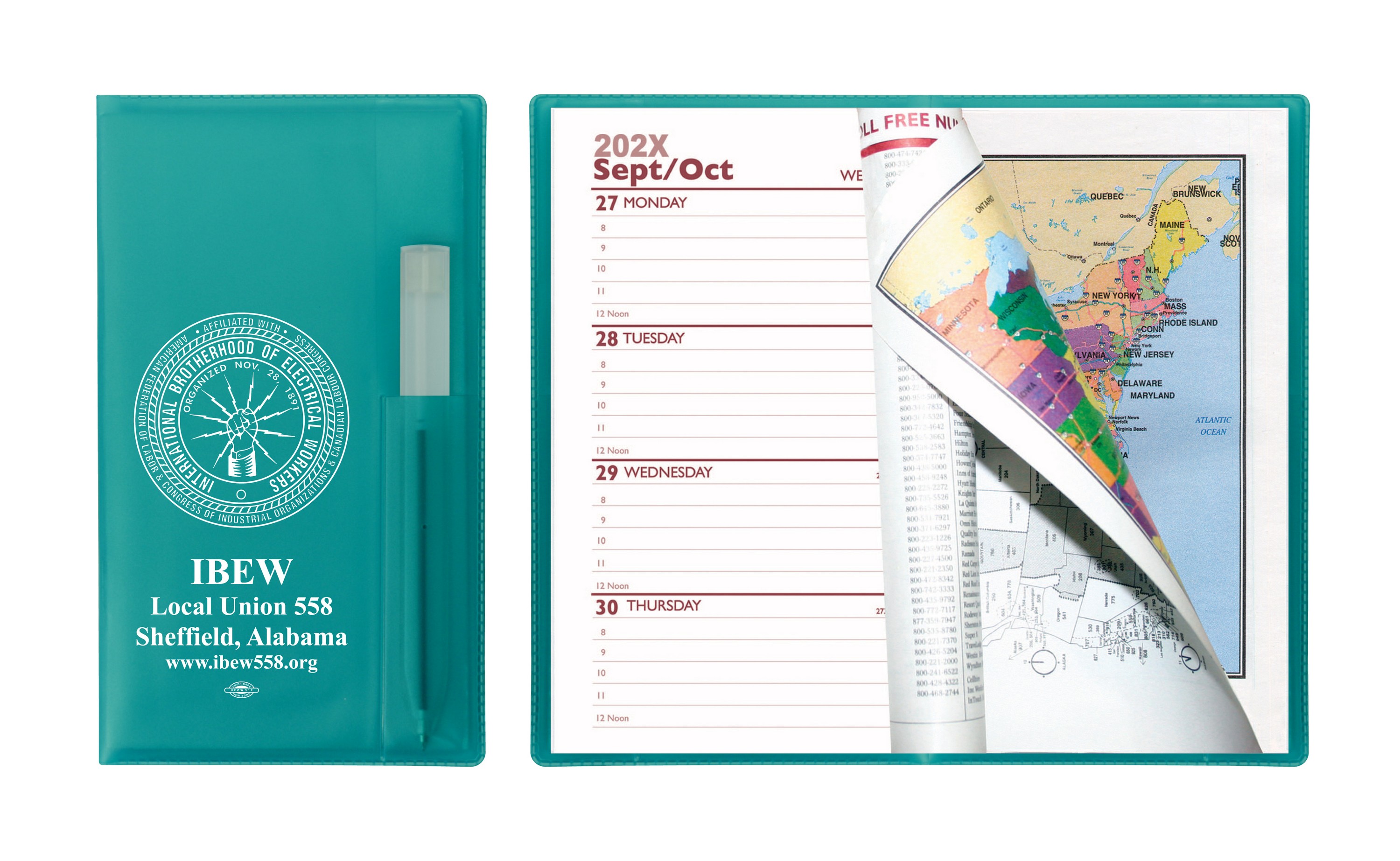 Translucent Vinyl Cover Weekly Planner with Flat Clear Pen 6