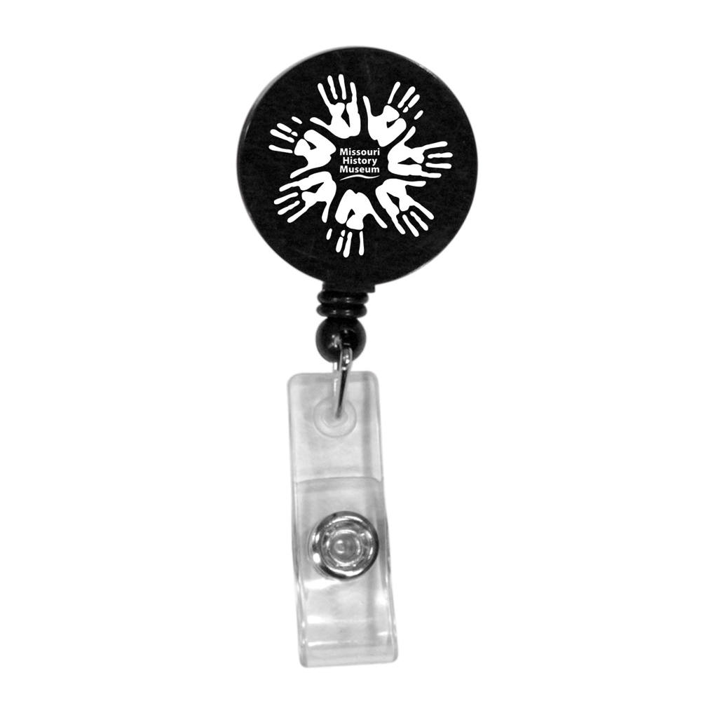 Round Retractable Badge Holder w/ Alligator Clip 11