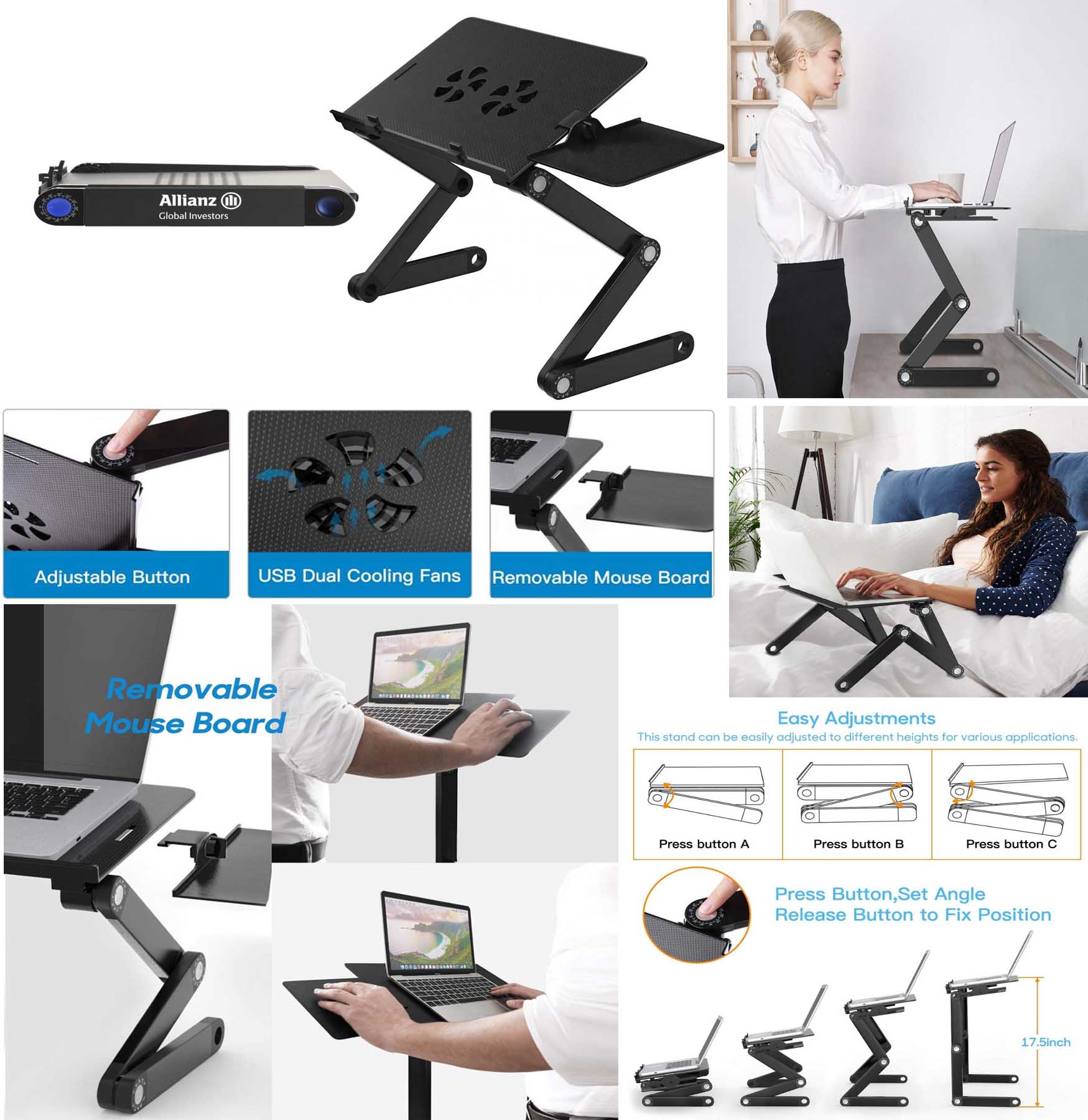 iBank ® Portable Laptop Stand, Desk Riser, Lap Desk 1