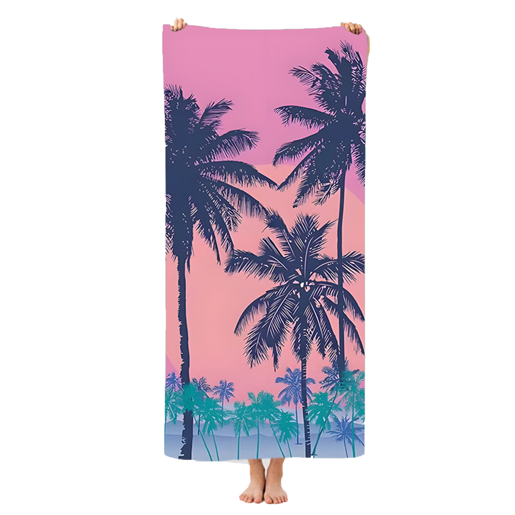 Full Color Customizable Microfiber Quick Drying Beach Towel 2