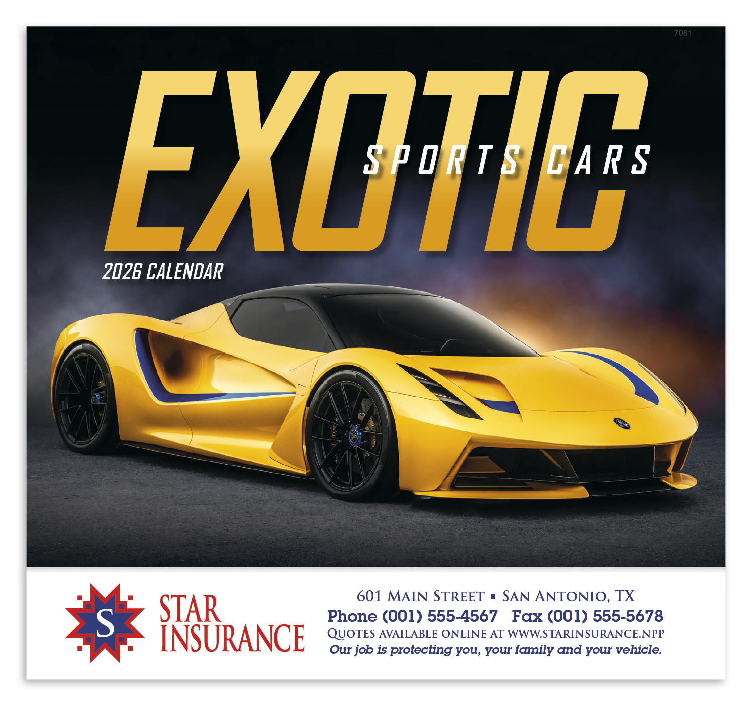 Good Value™ Exotic Sports Cars - Stapled Calendar 12
