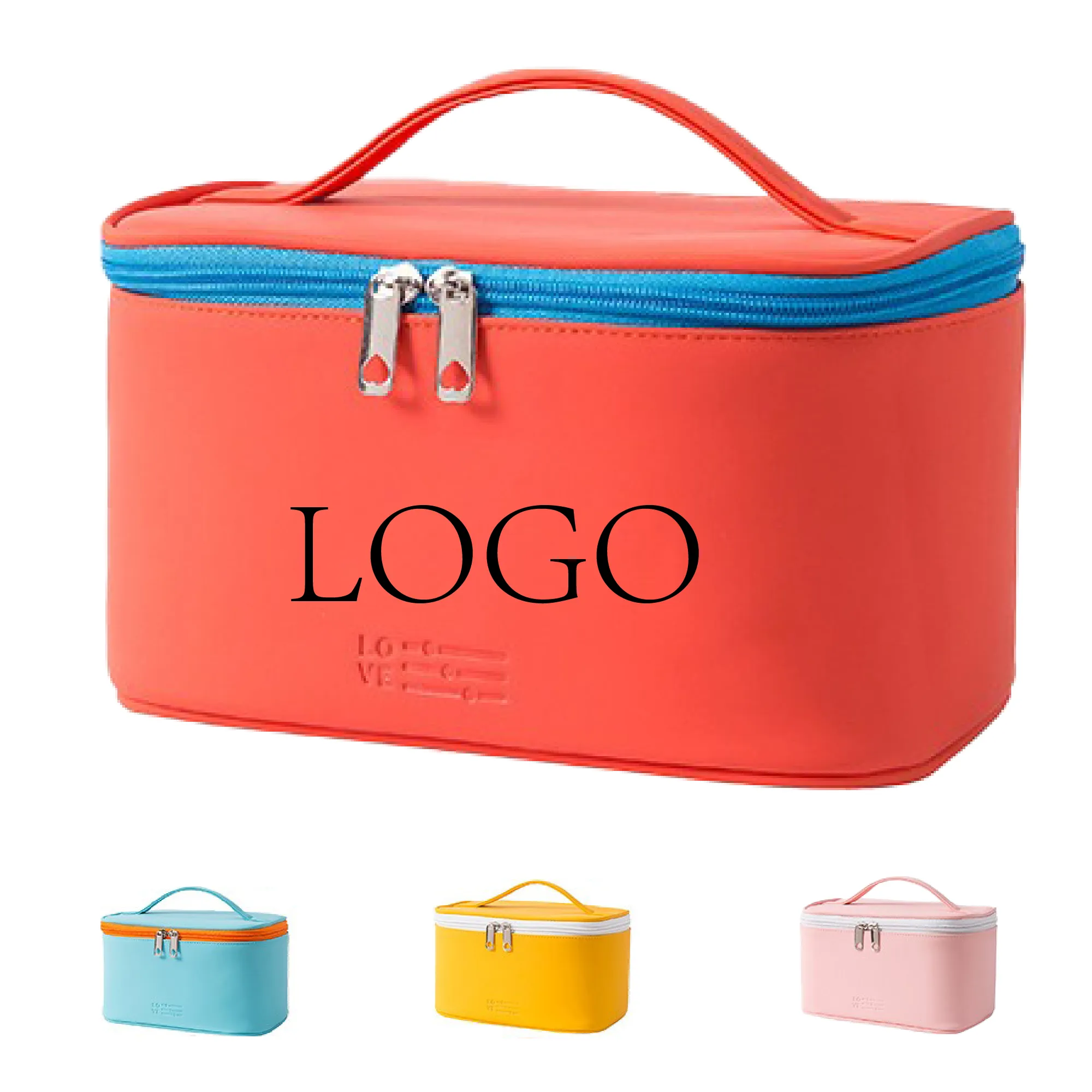 Chic Compact Makeup Bag Travel Daily Use Cosmetic Zippered