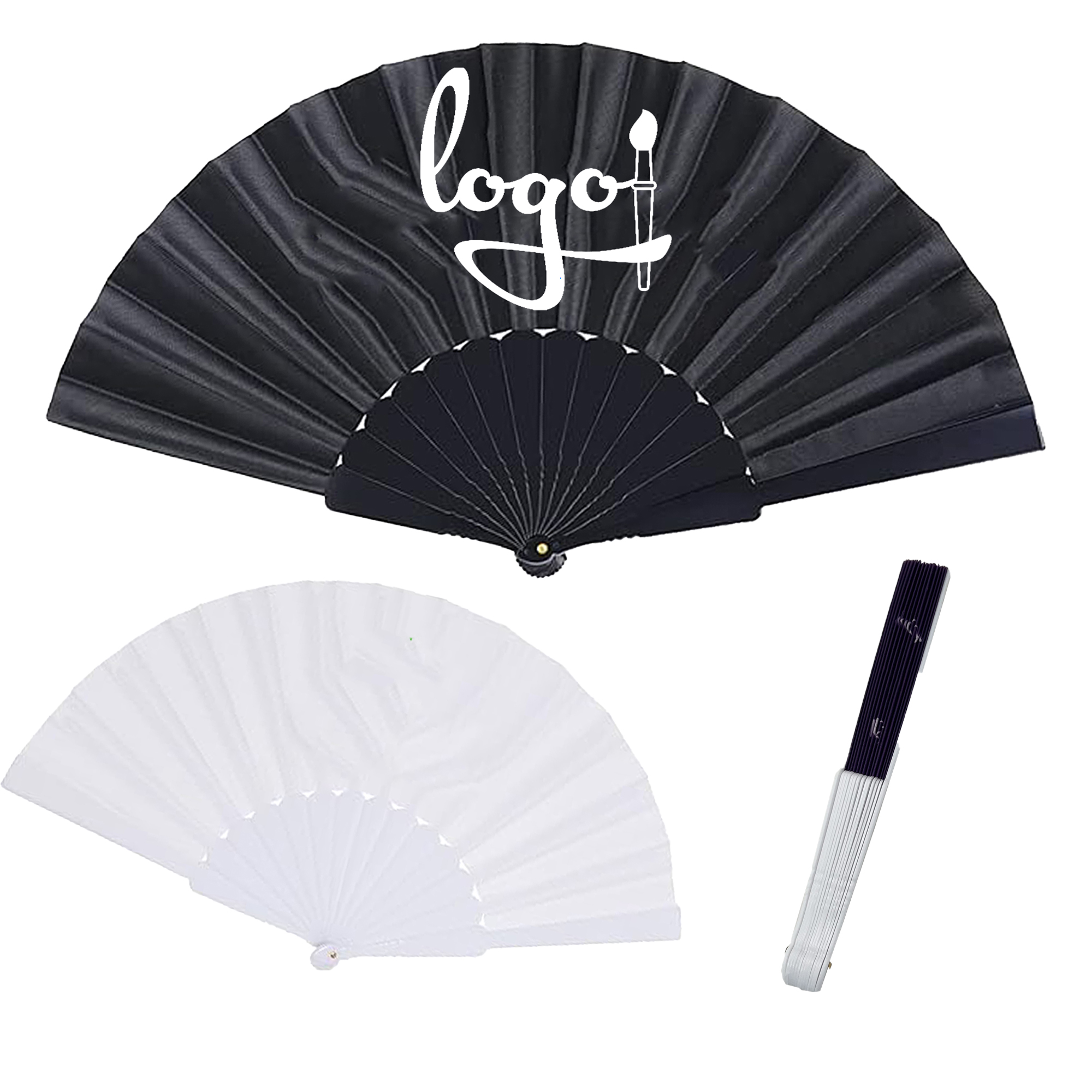 Custom Bamboo Folding Hand Fan with Logo 4
