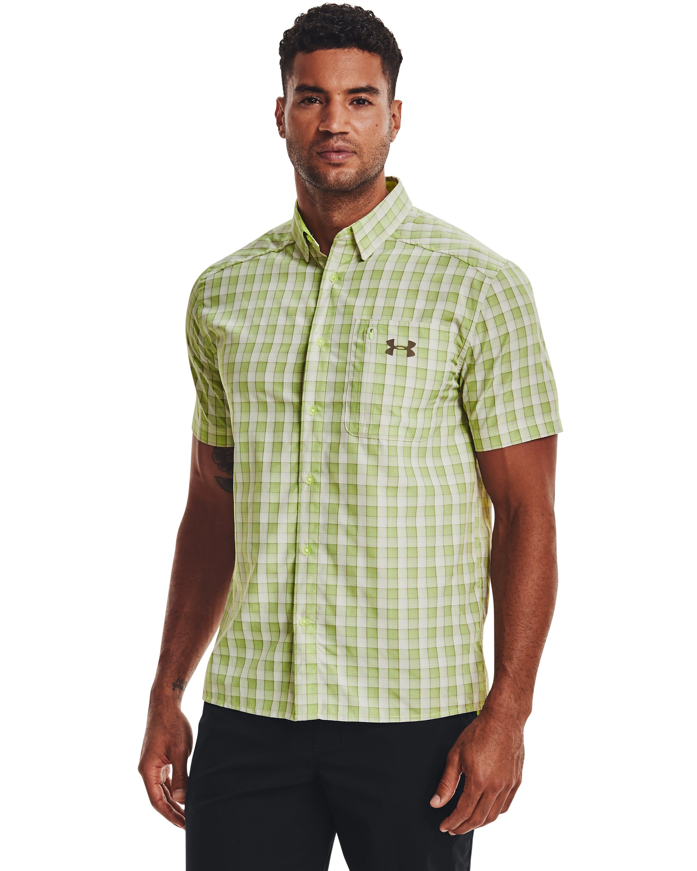 UA Drift Tide 2.0 Plaid Men's Short Sleeve 5