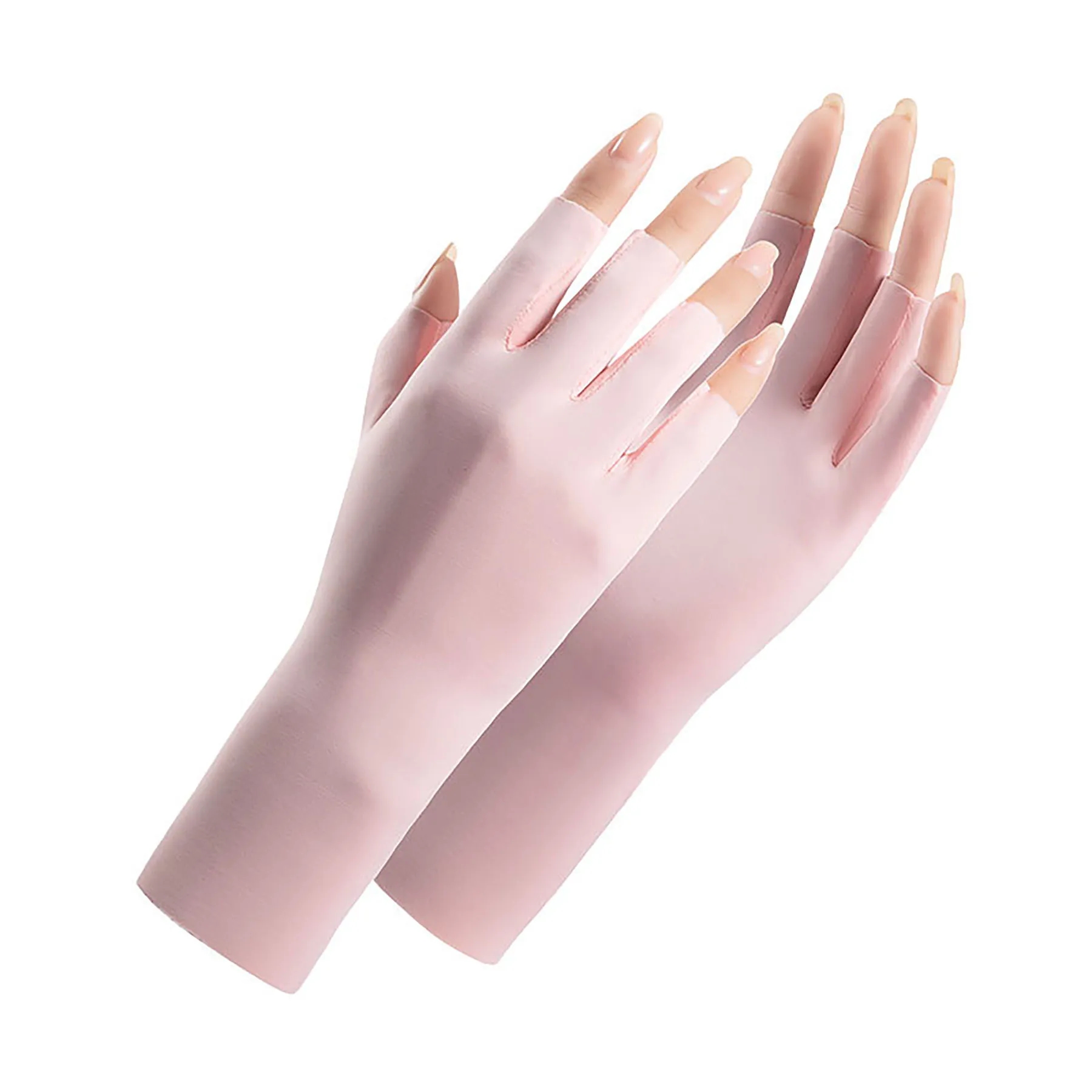 Women Sunblock Fingerless Gloves 4