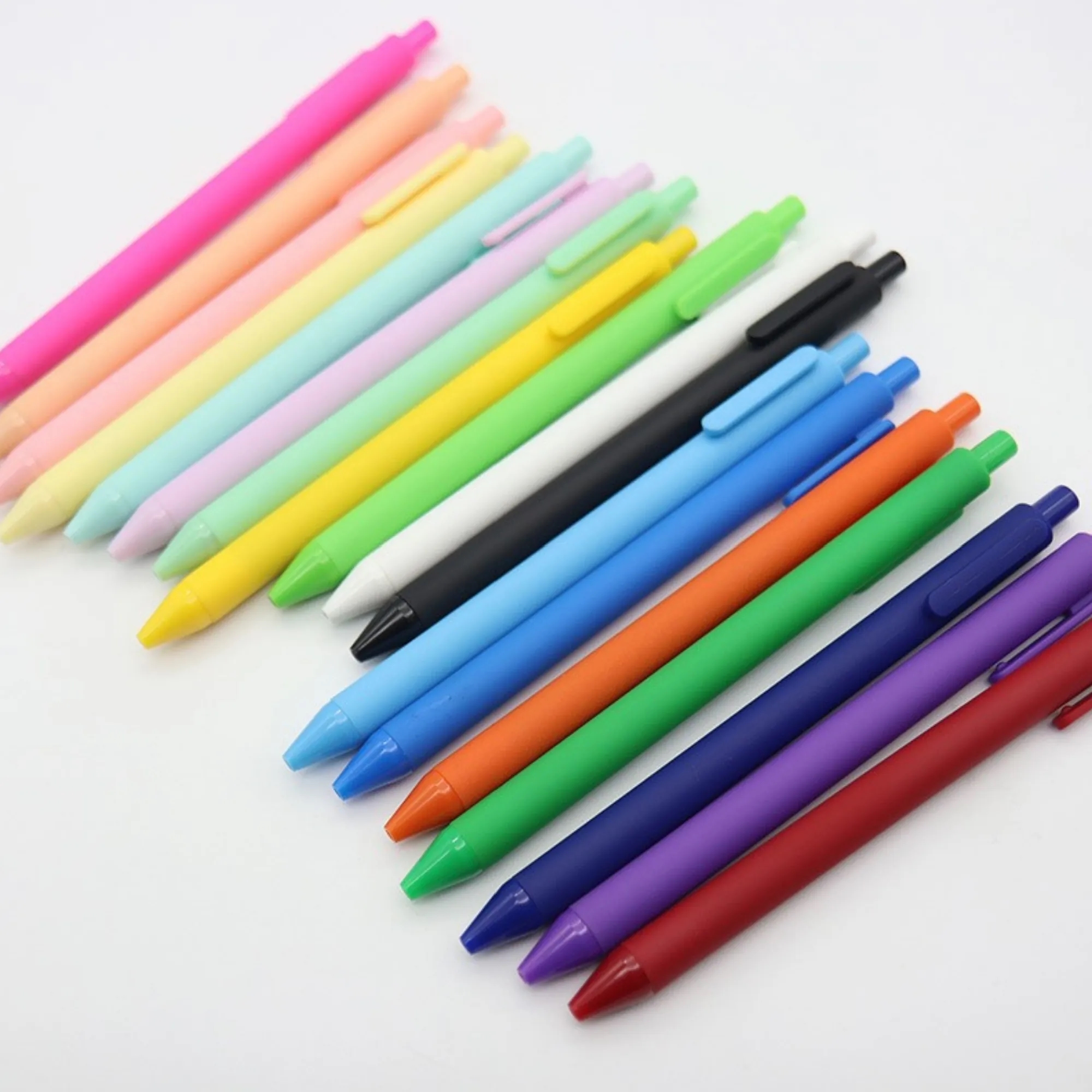 Retractable Plastic Ballpoint Pen Advertising Candy Color 5