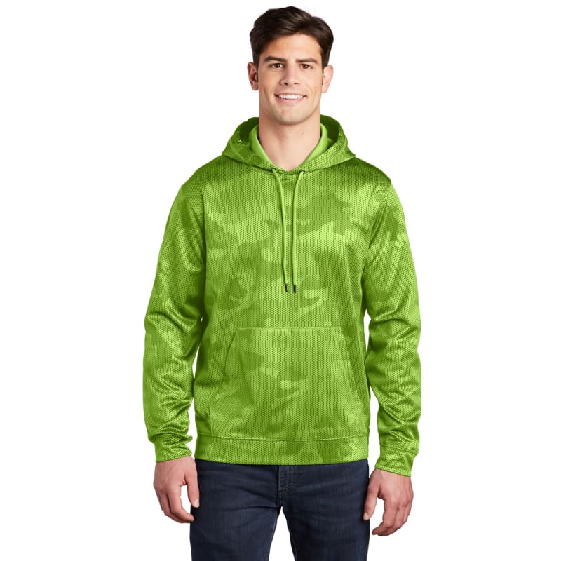 Sport-Tek Sport-Wick CamoHex Fleece Hooded Pullover. 1