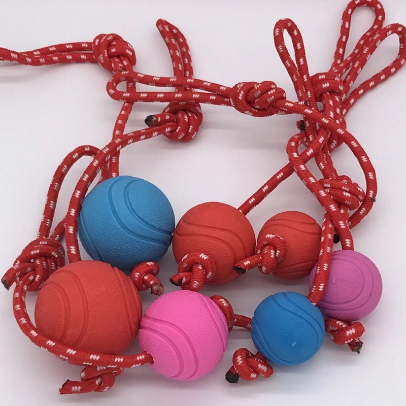 Rubber Dog Chewing Balls Soft Cleaning Teeth Toys 3