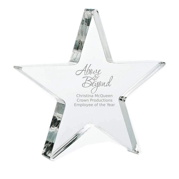 Star Shaped Crystal Glass Paperweight 4