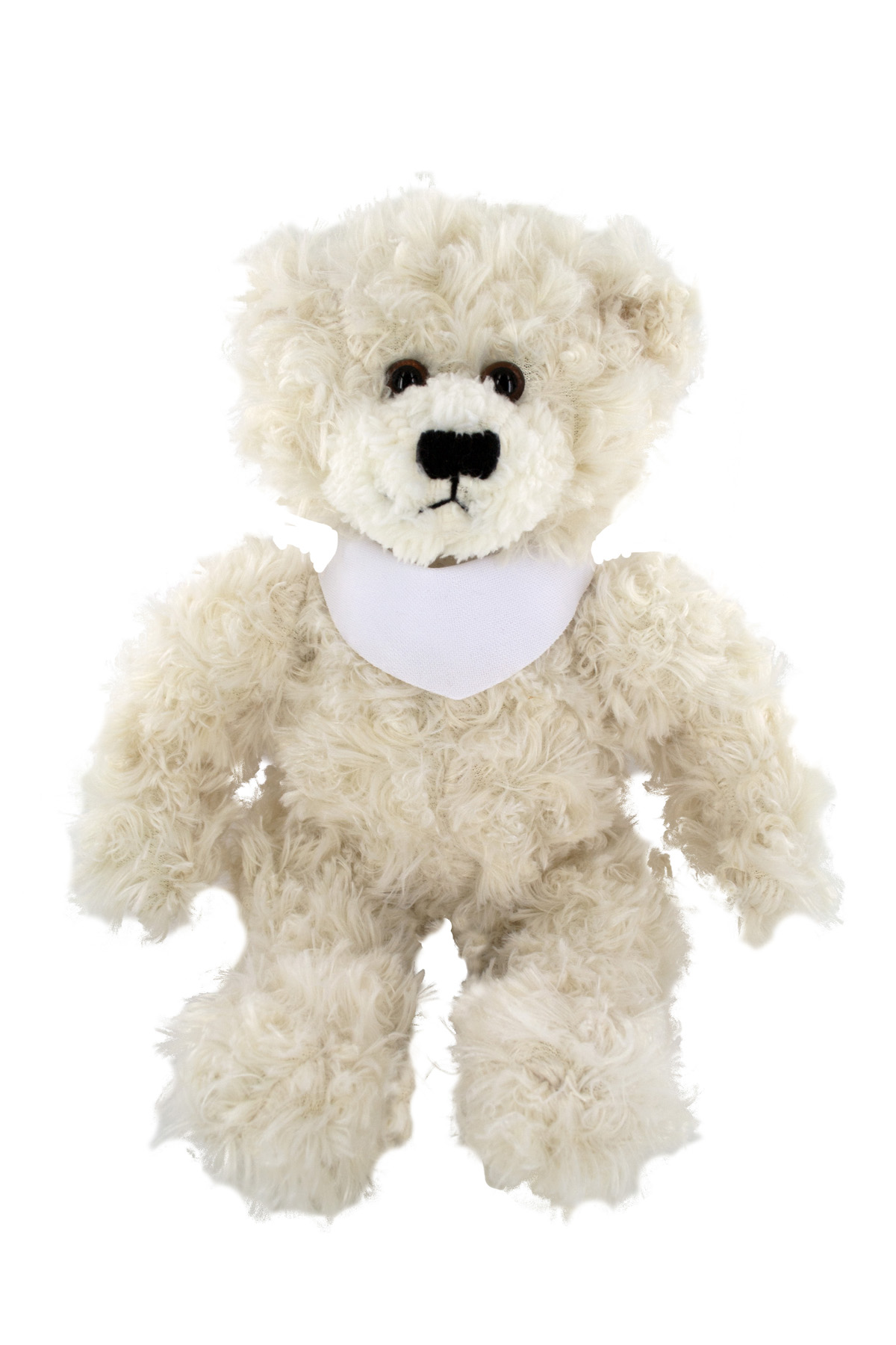soft plush Cream Brandon Bear  with bandana 3