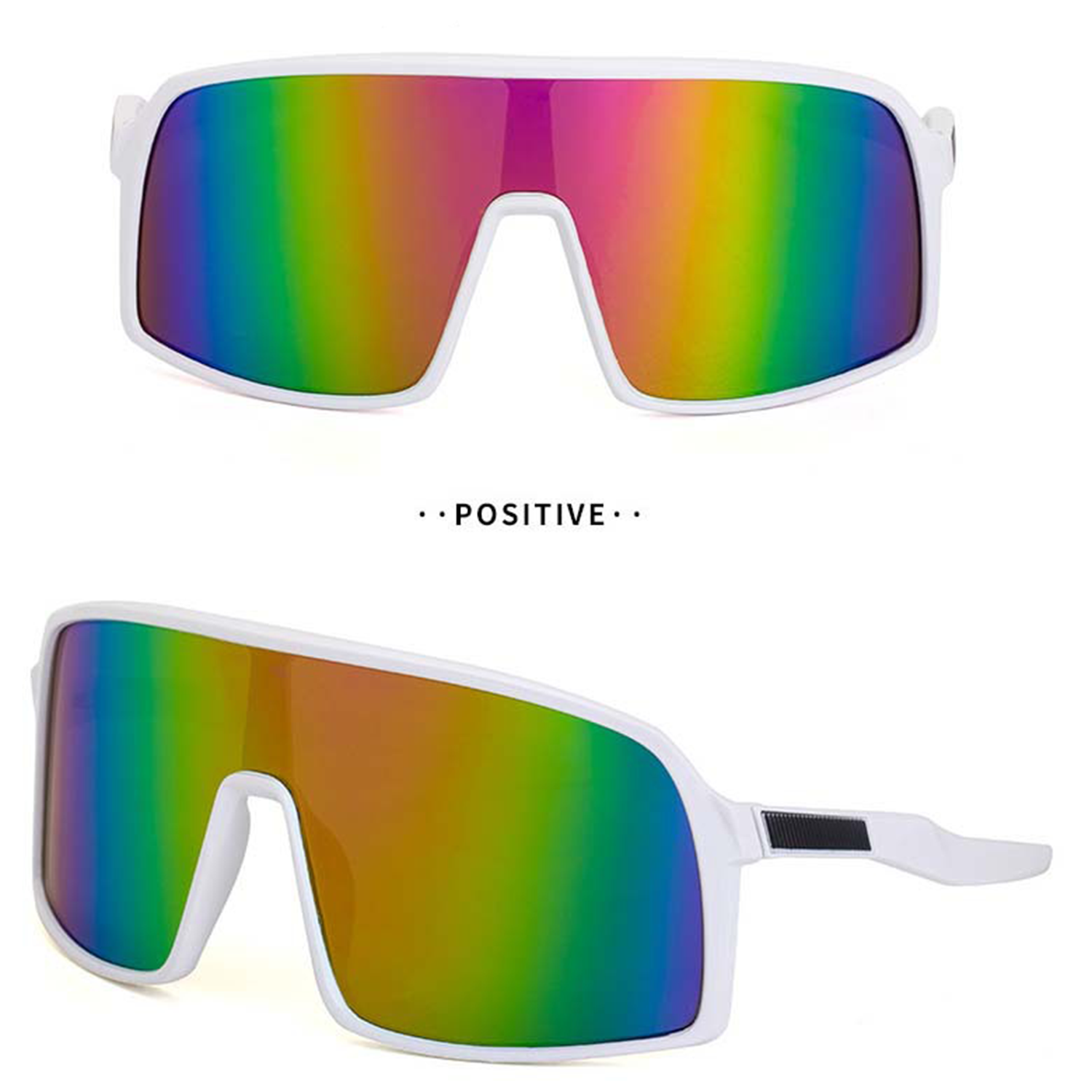 Oversized Mirrored Retro Reflective Sunglasses 4