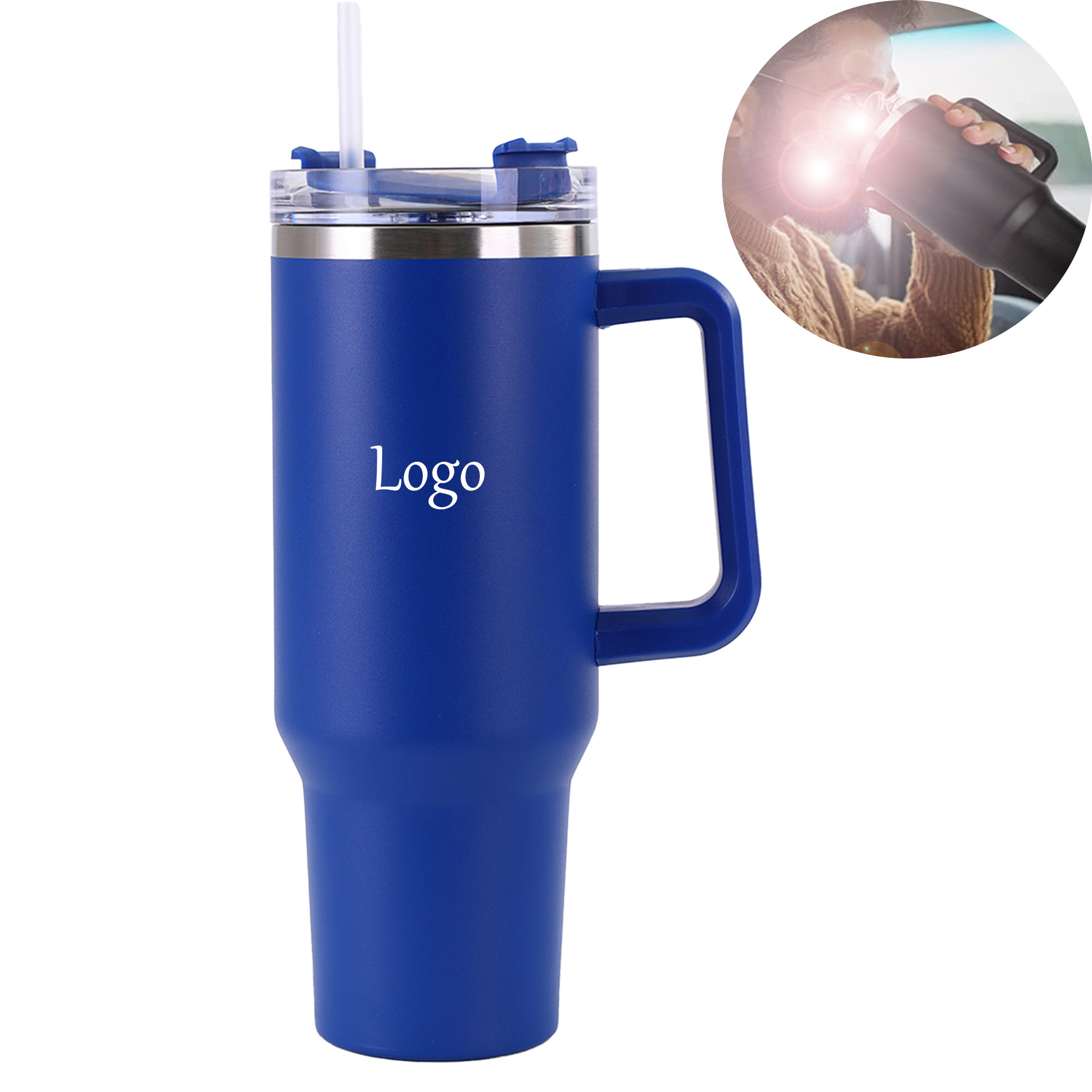 40oz Insulated Cup with Straw 8