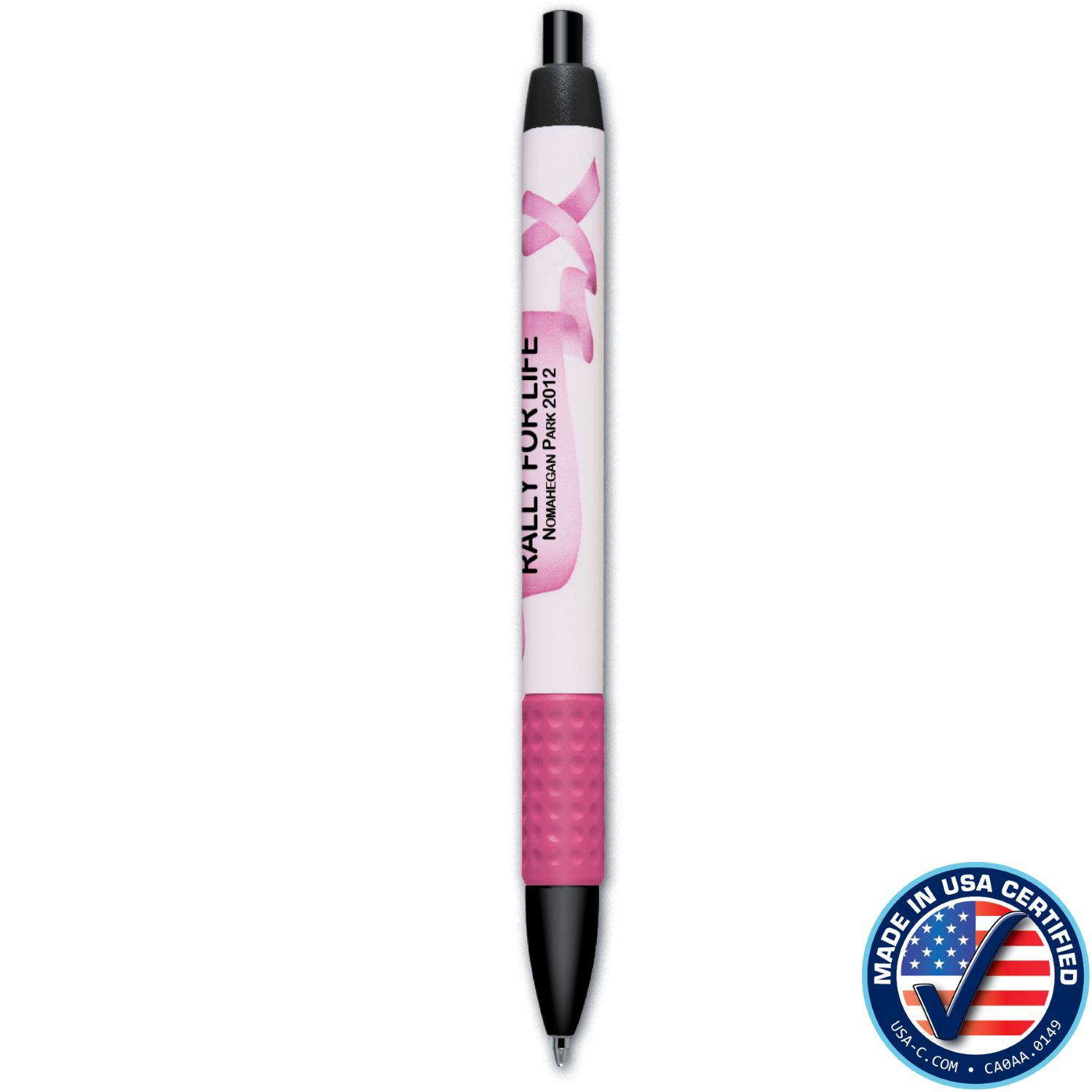 USA Pink Ribbon Grip Pen 1
