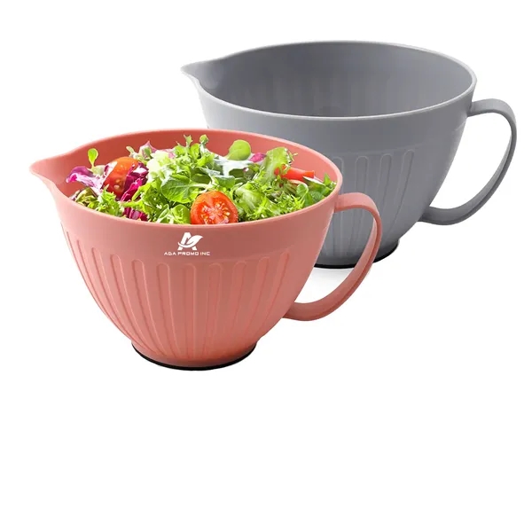 8.5" Plastic Grip Pointed Mouth Mixing Bowl