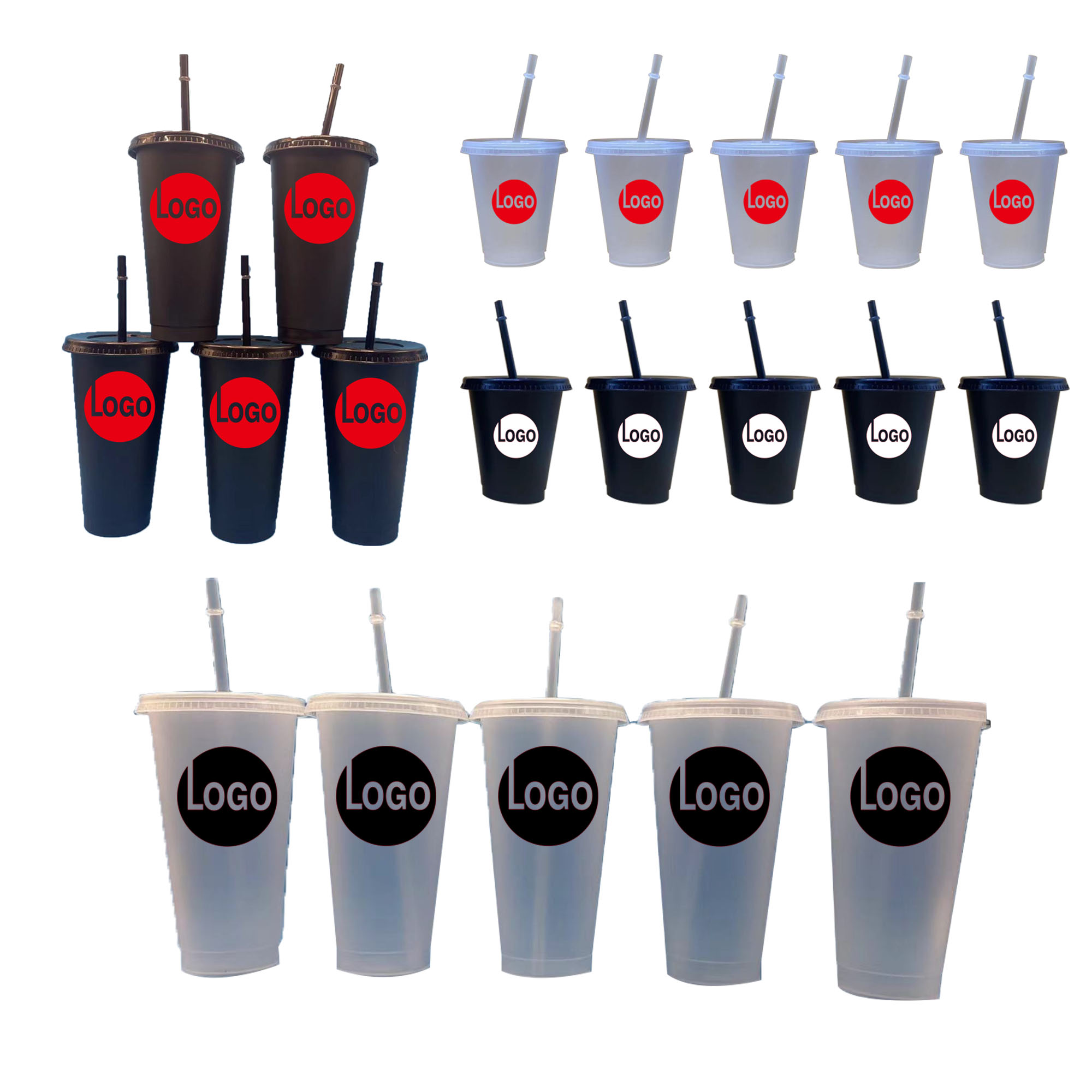 MOQ300 Pure Black Straw Tea Cup 2