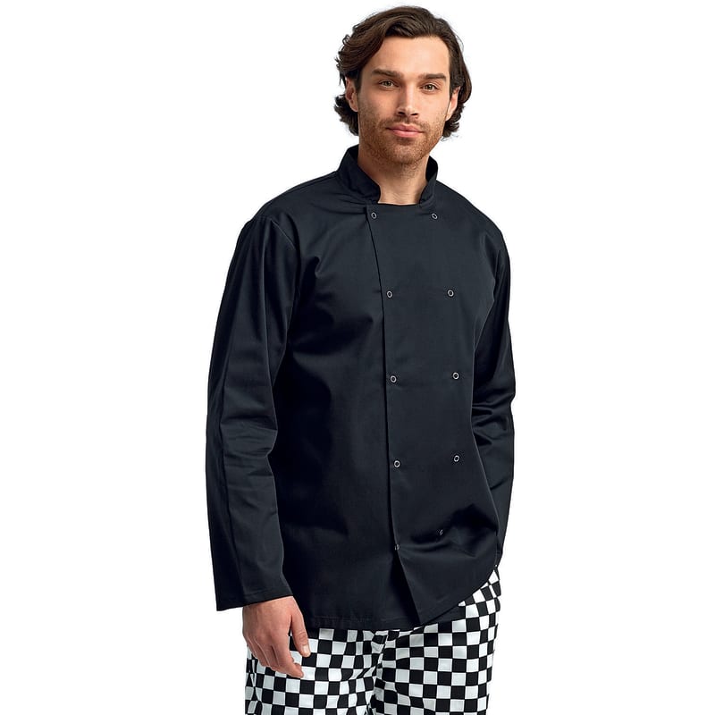 Artisan Collection By Reprime Unisex Studded Front Long-Sleeve Chef's Jacket 10