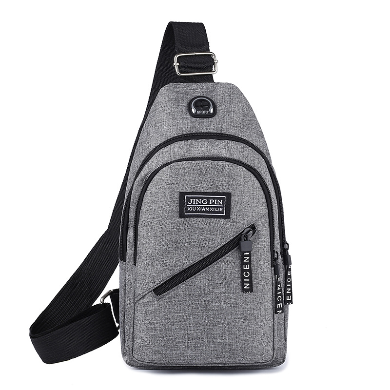 Oxford Sling Backpack With Earphone Port 13" x 6.7" x 3.54" 1