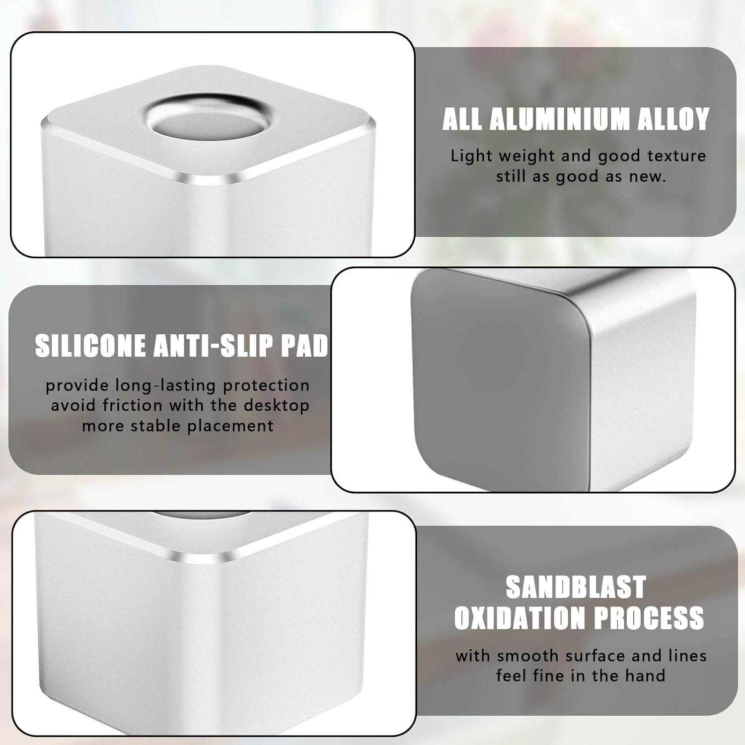 Metal Square Aluminum Pen Holder 6