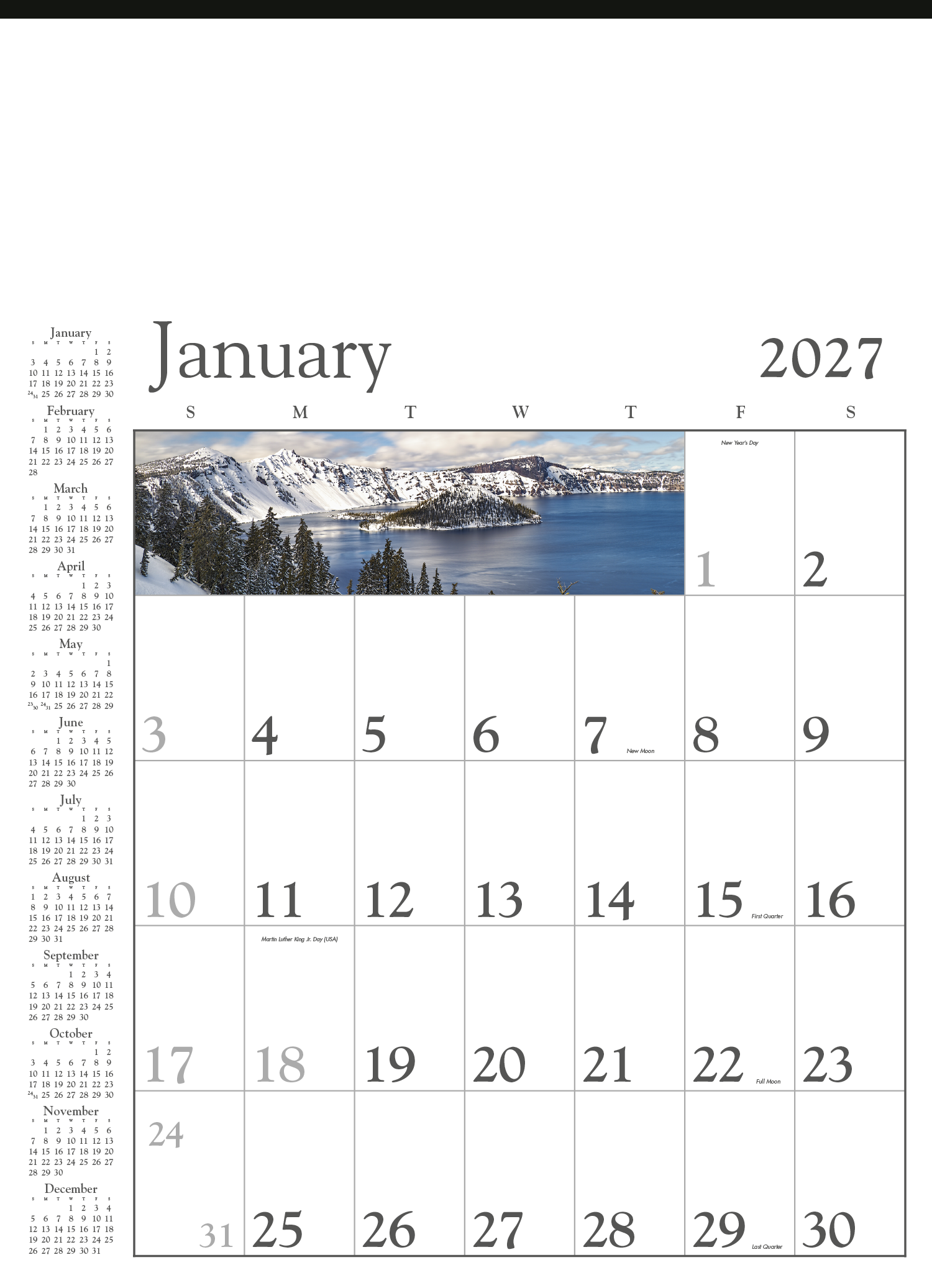 Triumph® Calendars Decorator Memo (White) Calendar 18