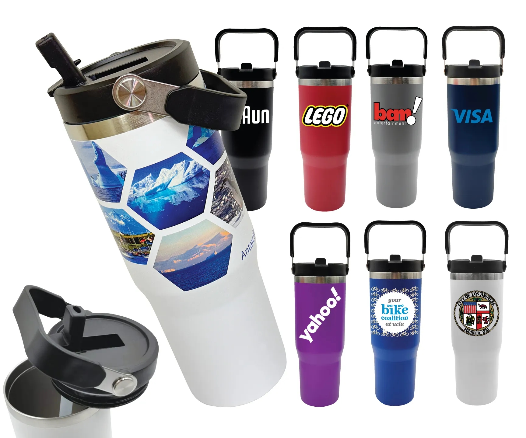 30 oz. Vacuum Insulated Travel Tumbler with Flip Straw 11