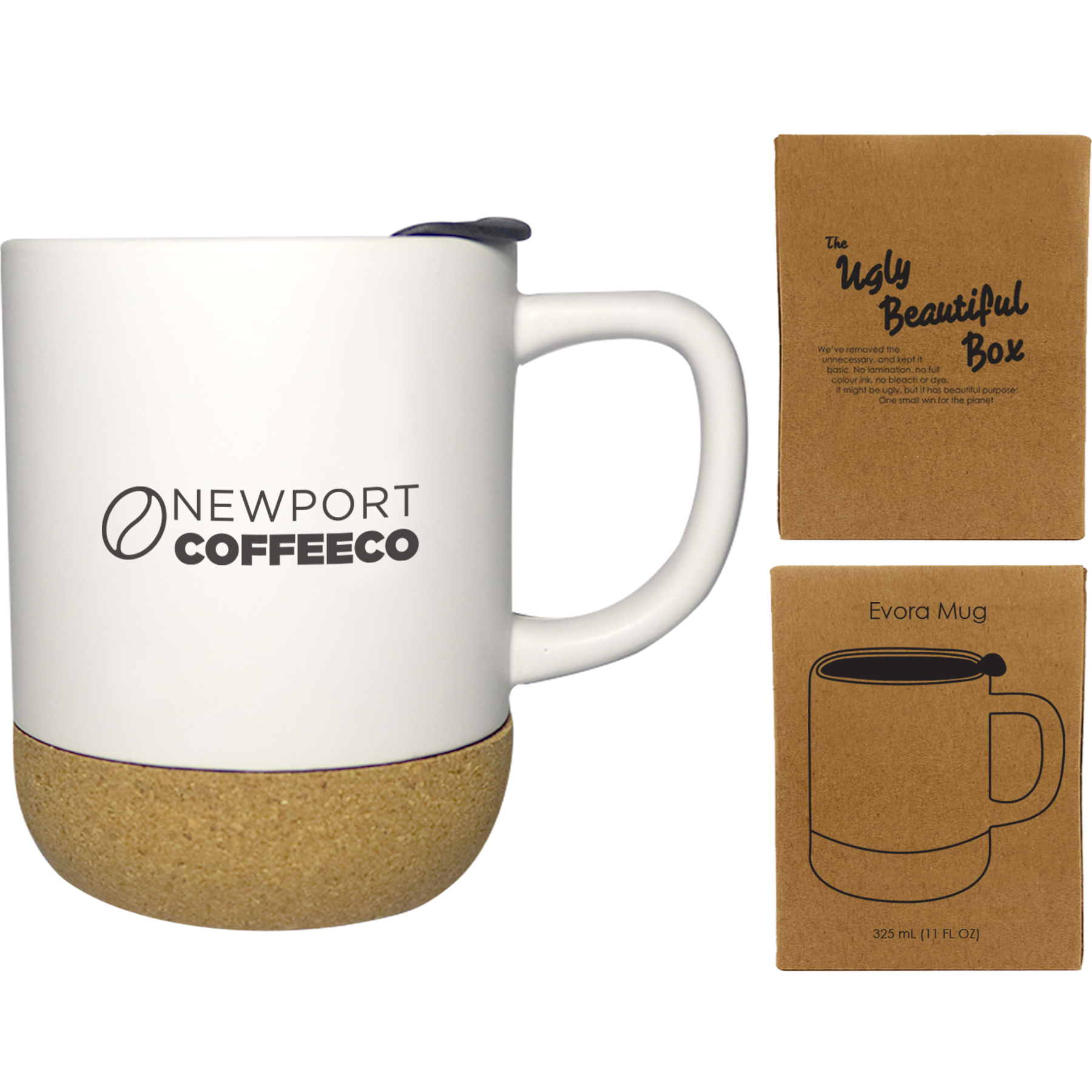 Evora 325ml (11 fl oz) Cork Base Ceramic Mug 3