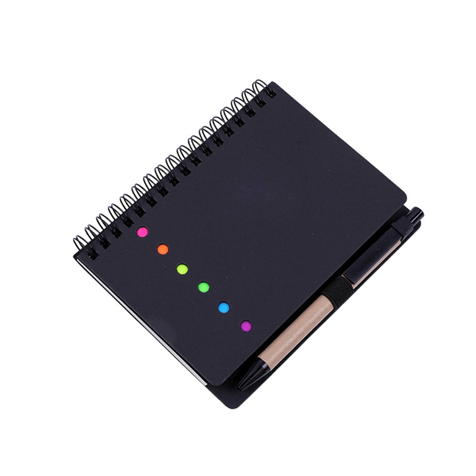 Spiral Bound Notebook Set With Ballpoint Pen And Sticky Notes 3