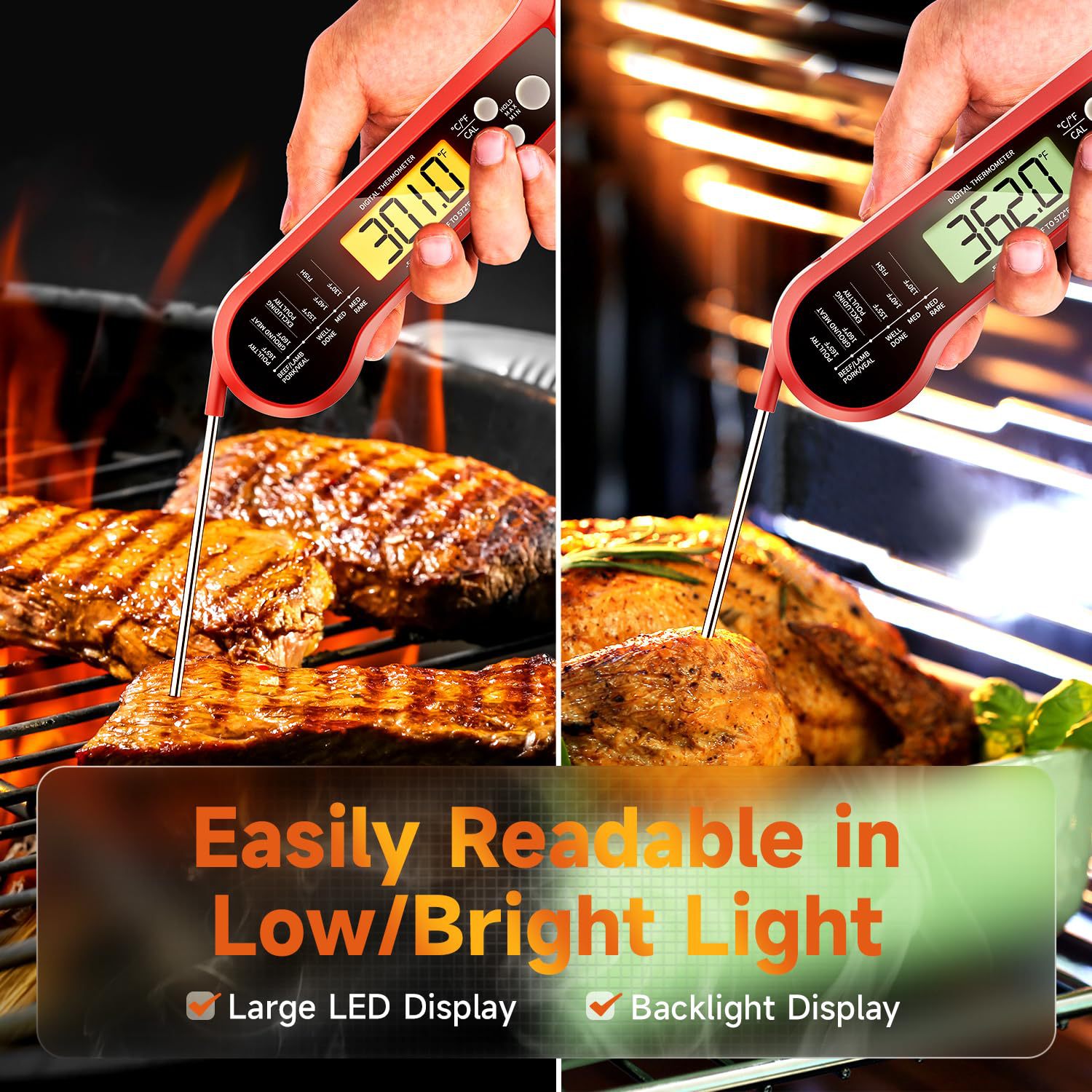 Digital Meat Thermometer for Cooking with Opener 4