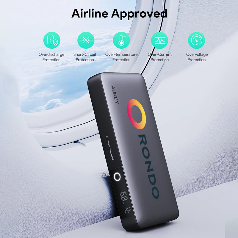 Aukey 65W 20,000mAh Laptop Power Bank 6