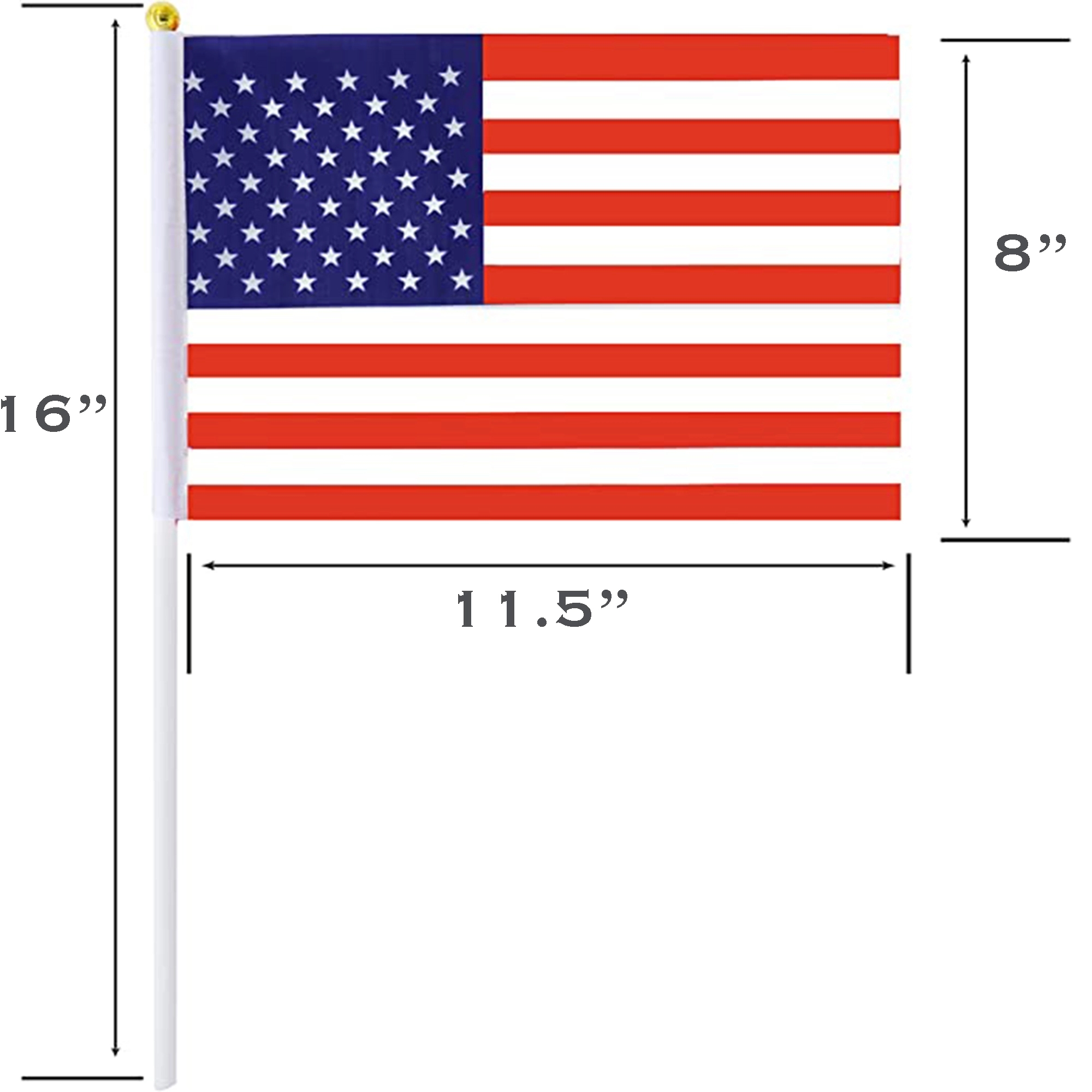 Full Color Stick Flag MOQ 50pcs