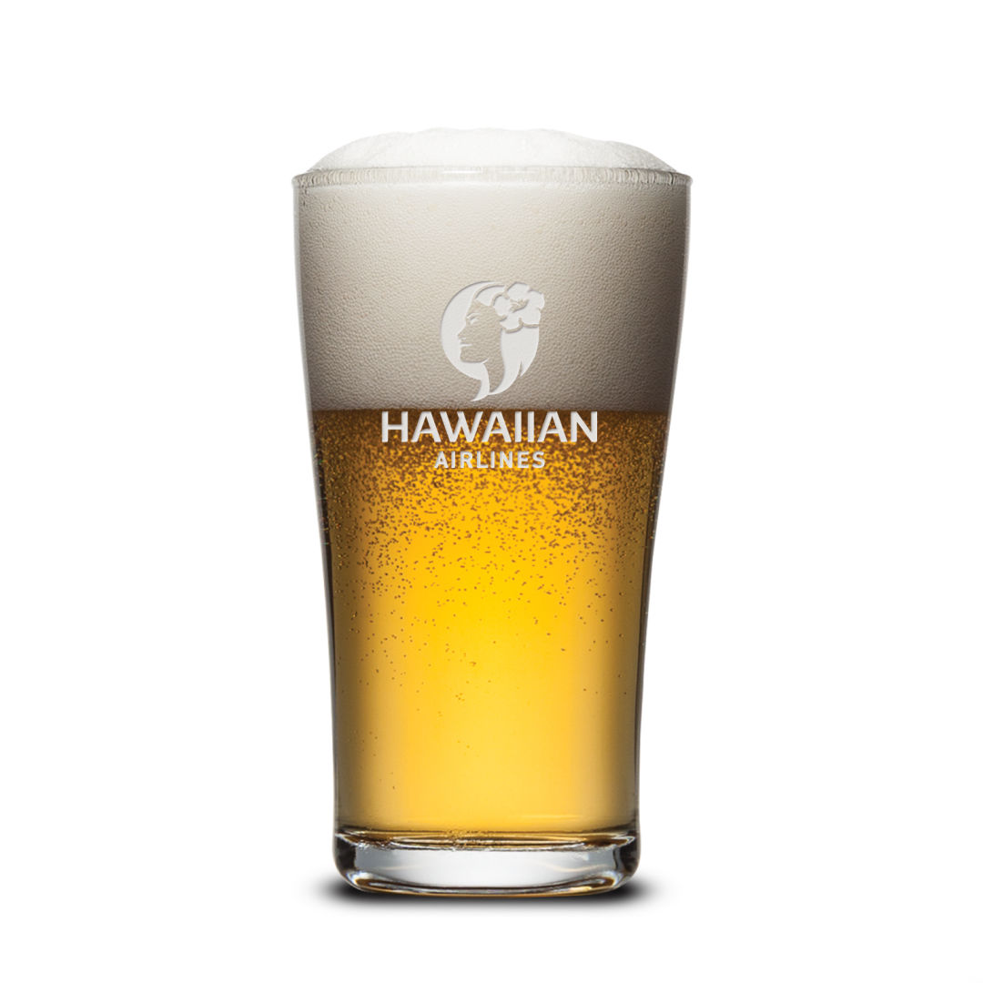 Caldecott Beer Glass - Deep Etch, custom glassware with logo imprint 6