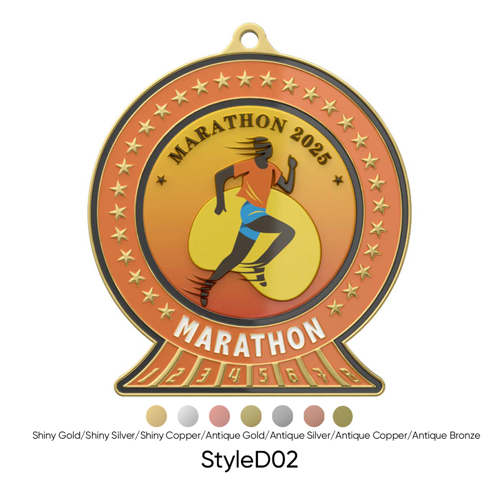 4.5" UV Printed Marathon Medals 5