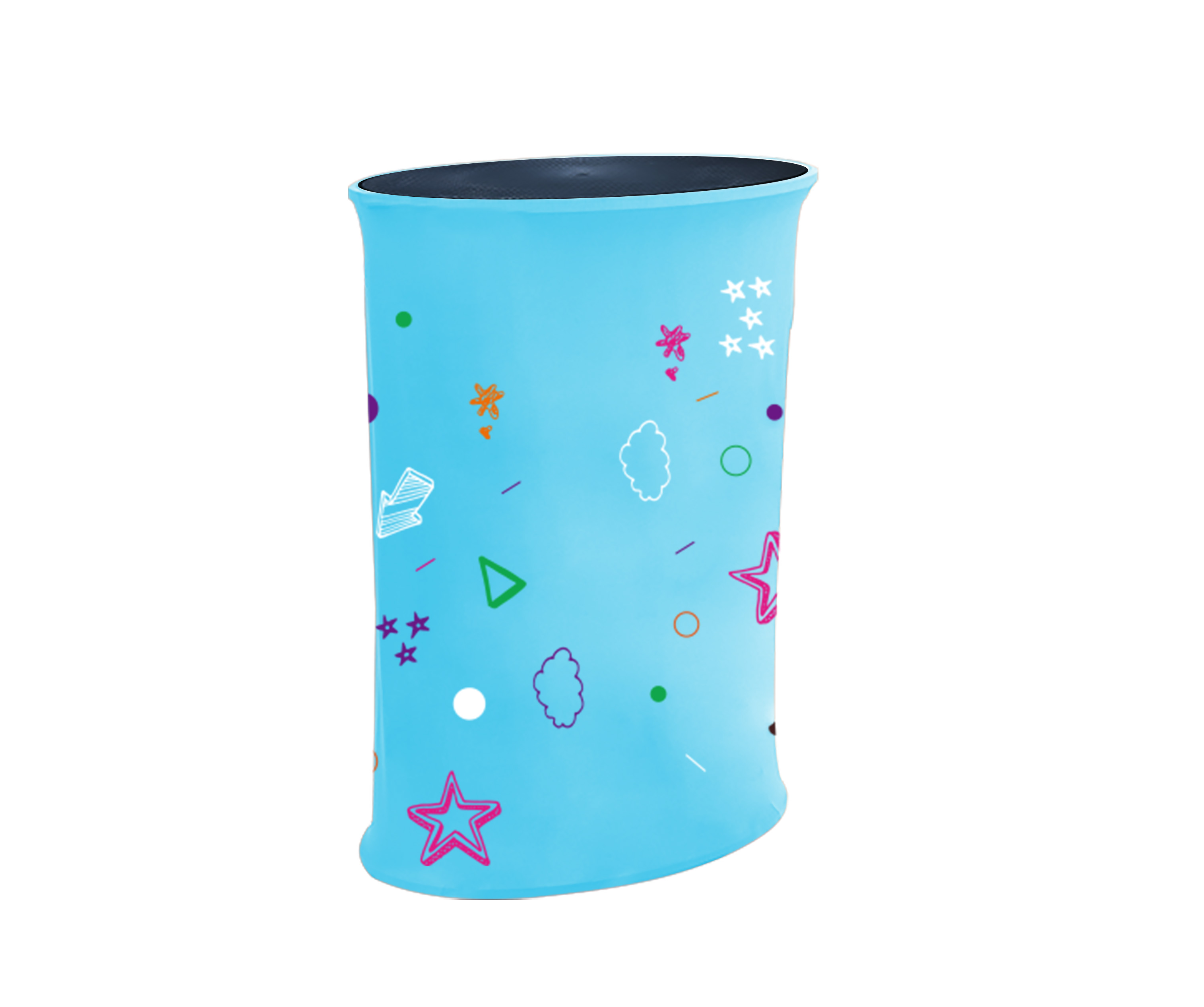27" x 16" x 37"h Oval Pop-Up Display Podium 2