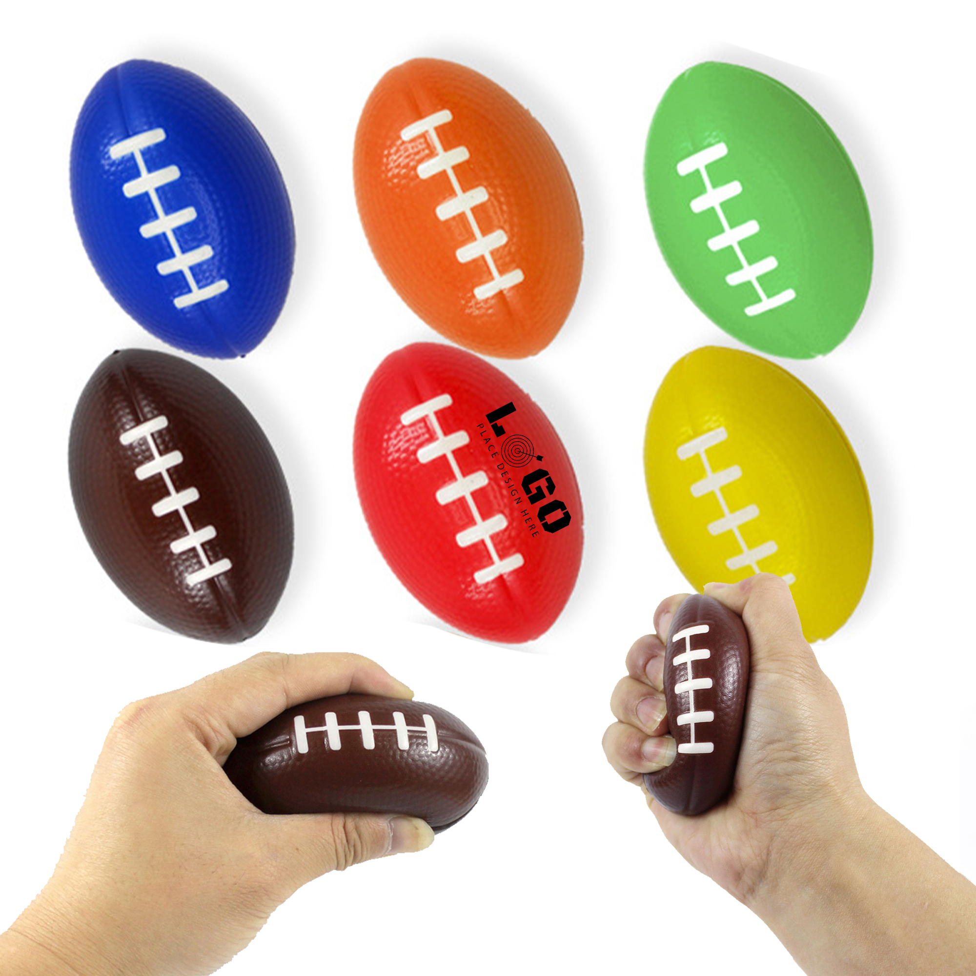 PU Sponge High Elastic Rugby Ball Decompression Toy 2
