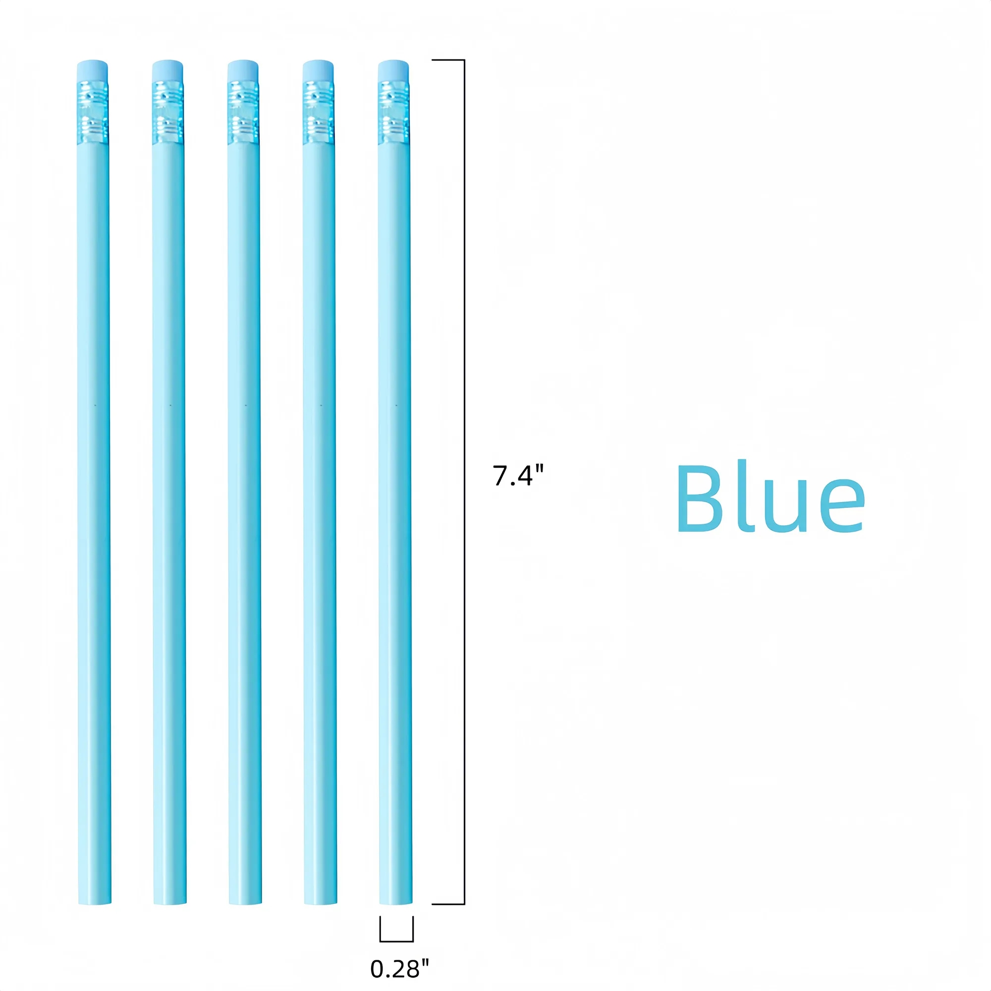 Custom Triangular HB Pencil With Eraser In Pastel Colors 6