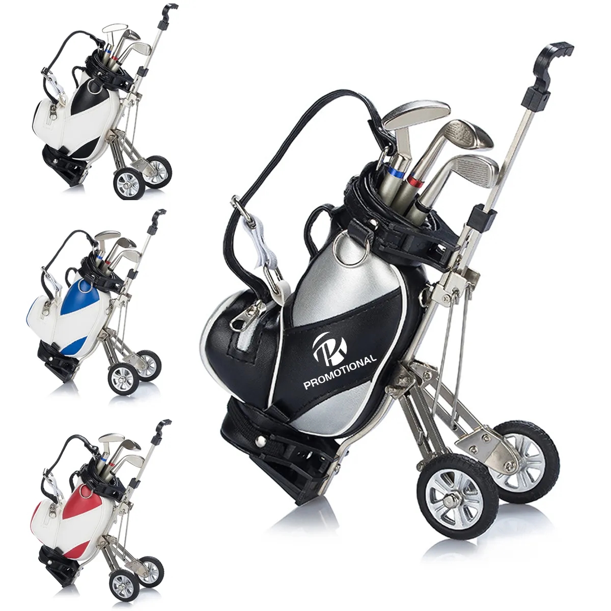 Golf Pen Holder with Golf Club Pens Set 2