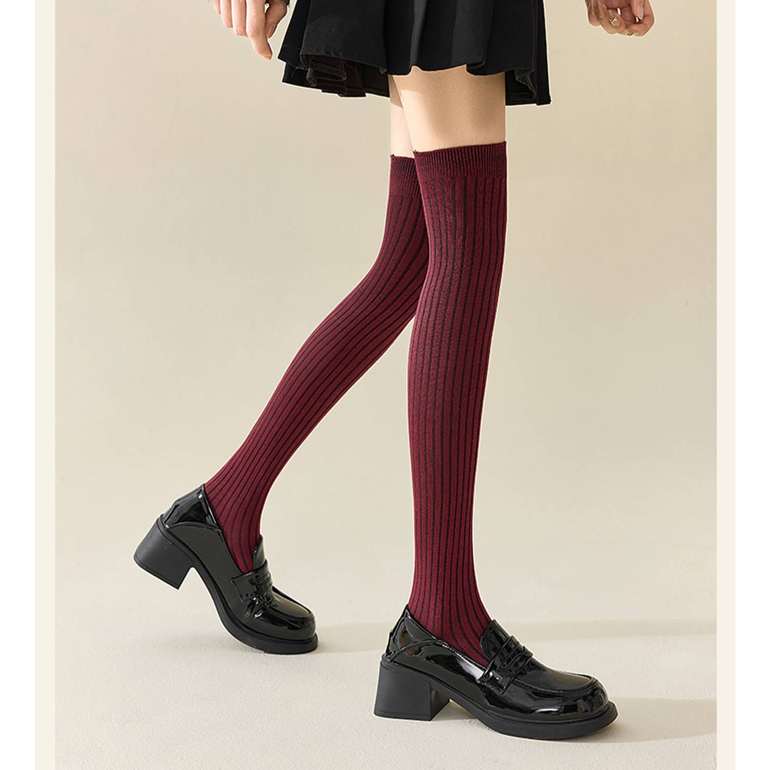 Knit Women Over Knee Socks Thigh High Stocking 3