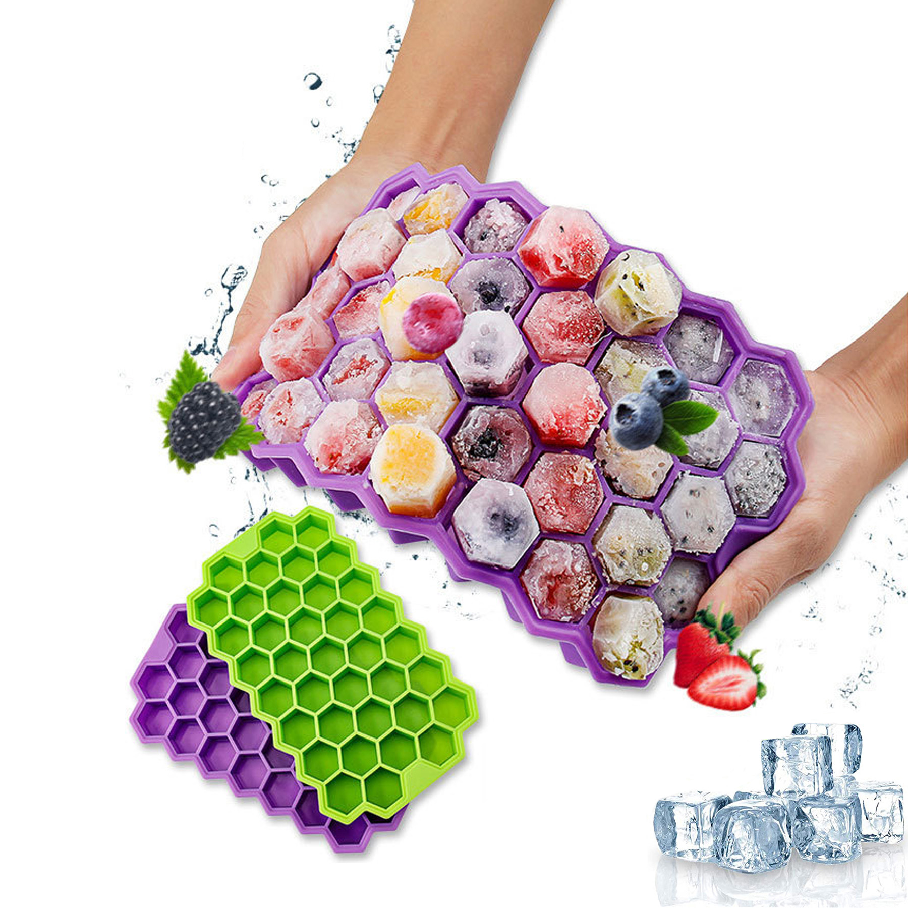 Silicone Ice Cube Mold With Lid 2