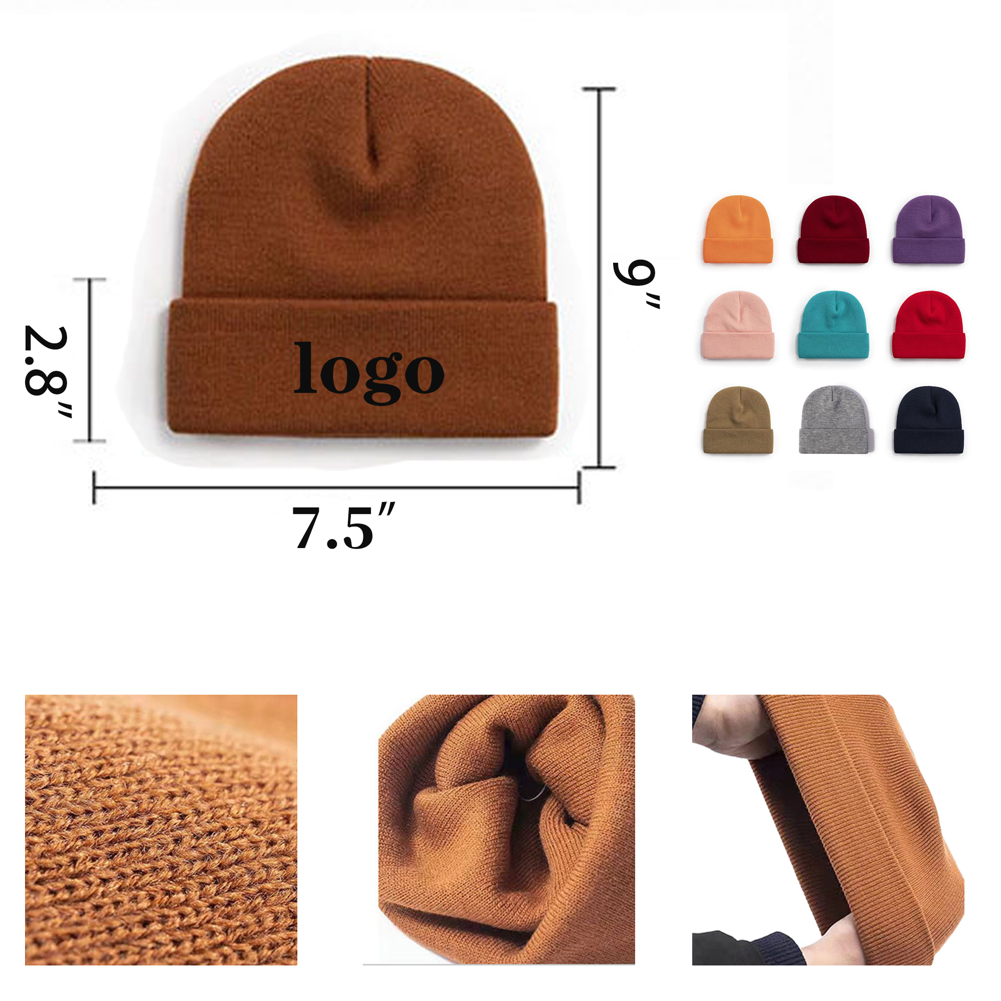 Customizable knitted warm hat 2