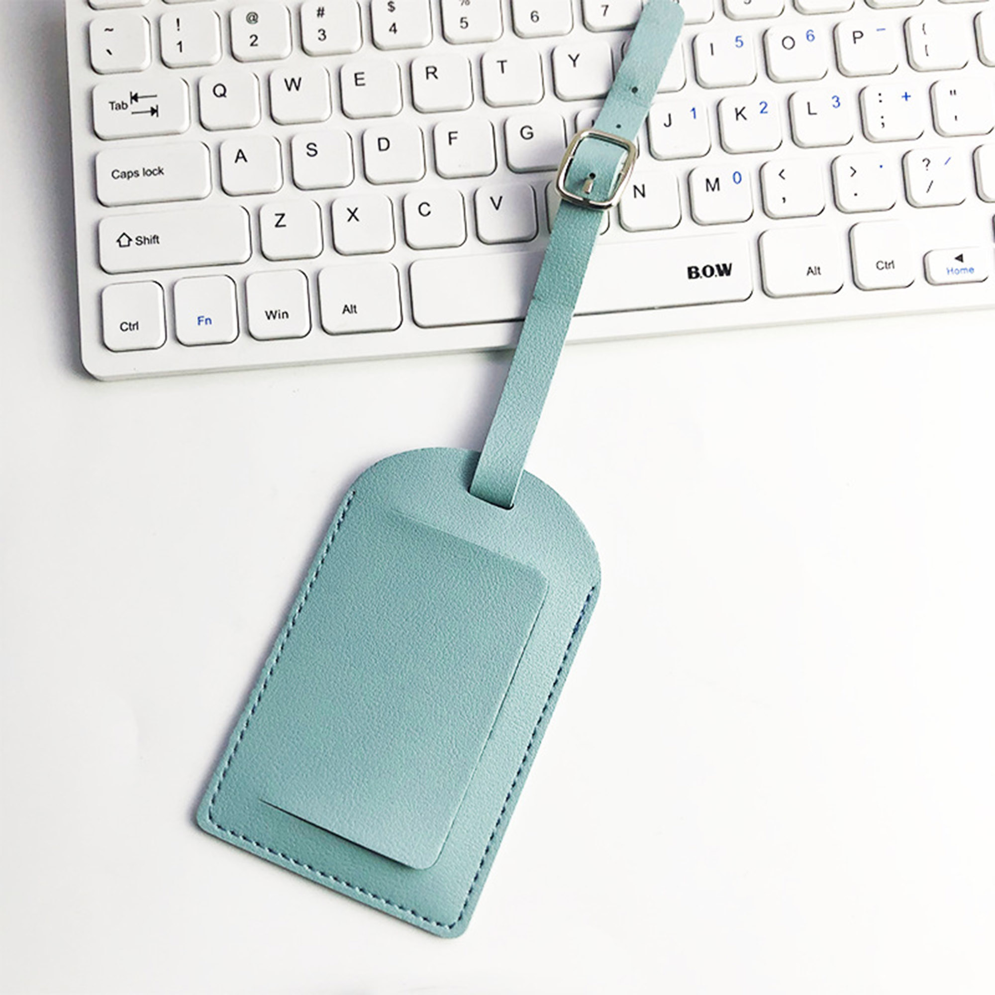 Vegan Leather Flip Open Luggage Tag 5