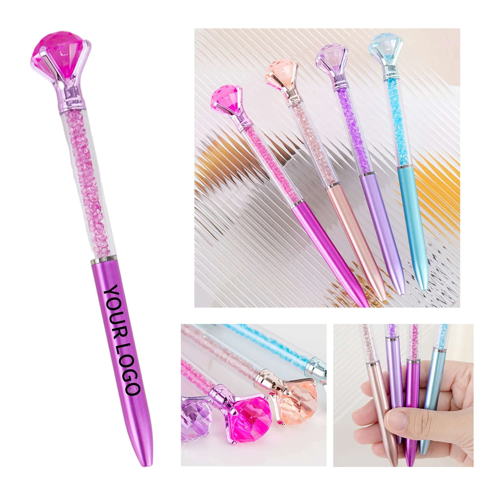 Customized Diamond Retractable Ballpoint Pen 4
