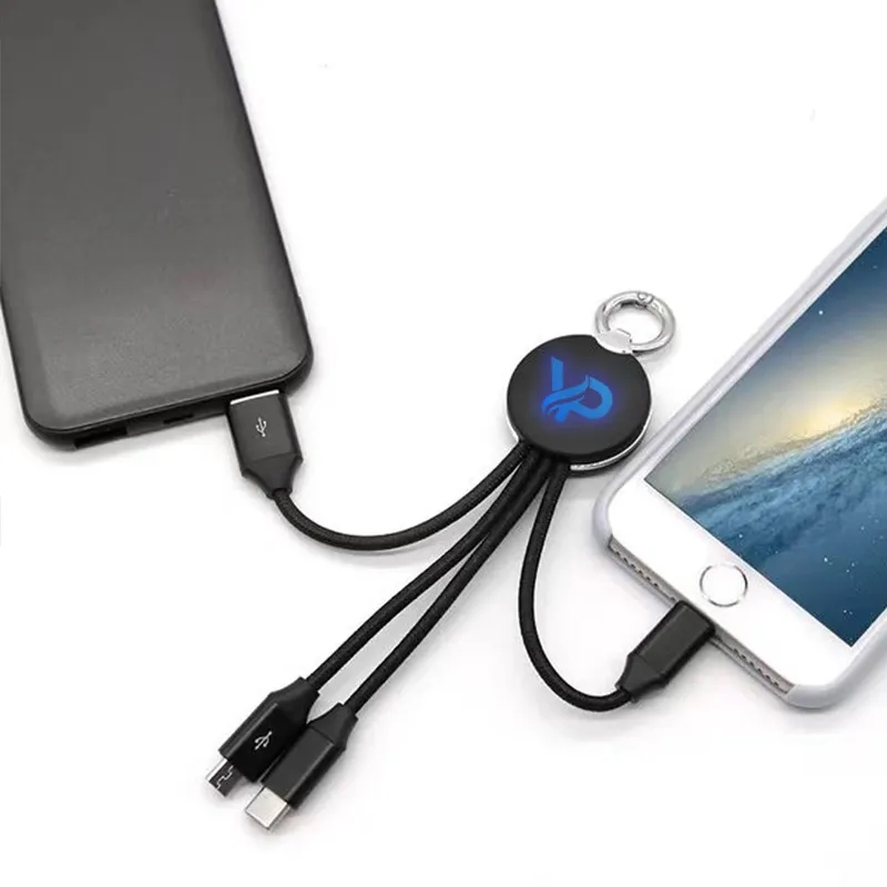 Light-Up Your Logo Power Bank & 3 in 1 Charging Cable 4