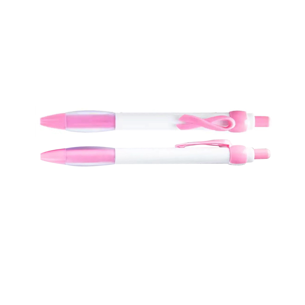Breast Cancer Pen With Ribbon Clip Ball Pen 18