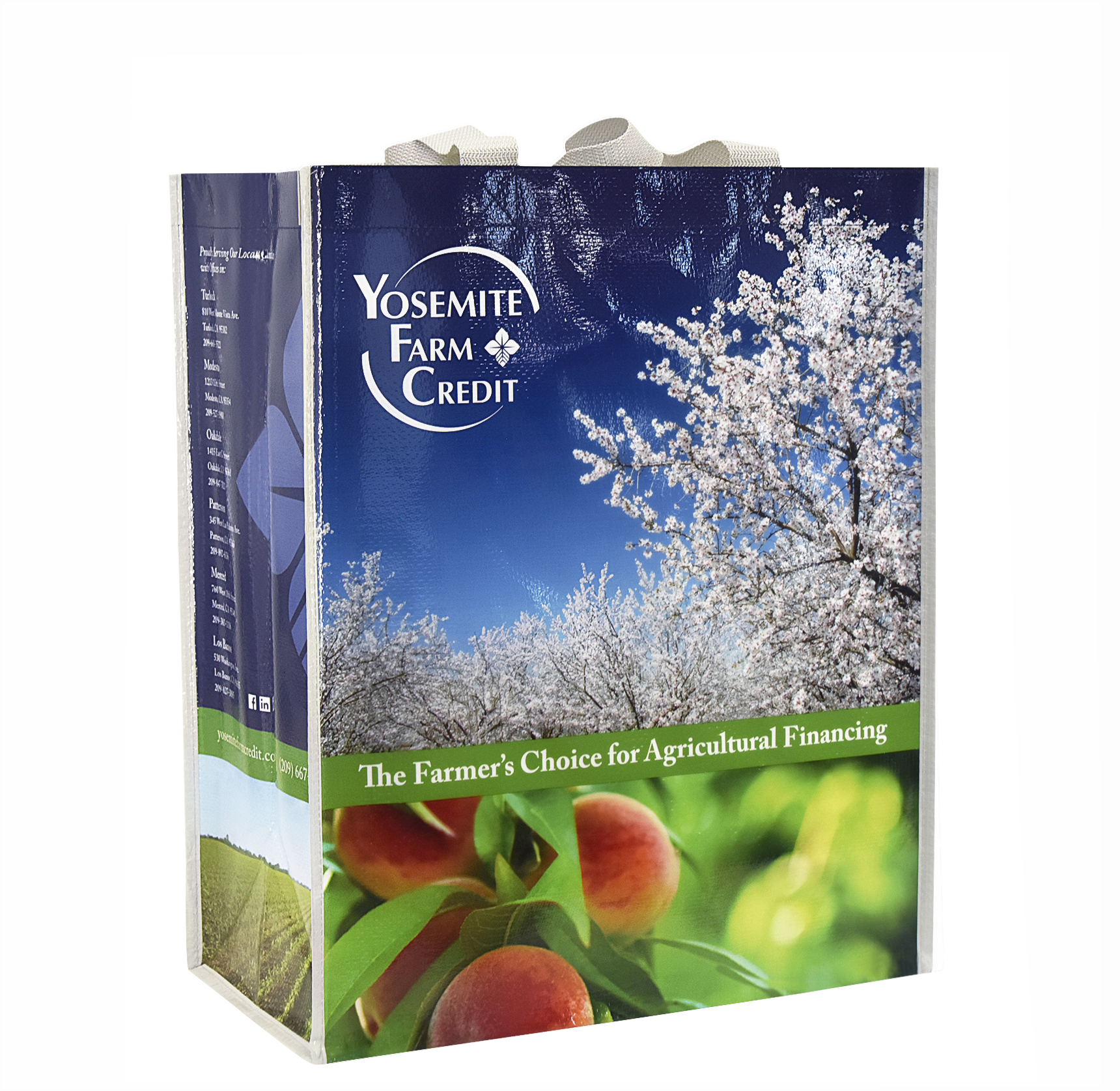 Custom Full-Color 145g Laminated Woven Grocery Bag 14"x17"x8" 2
